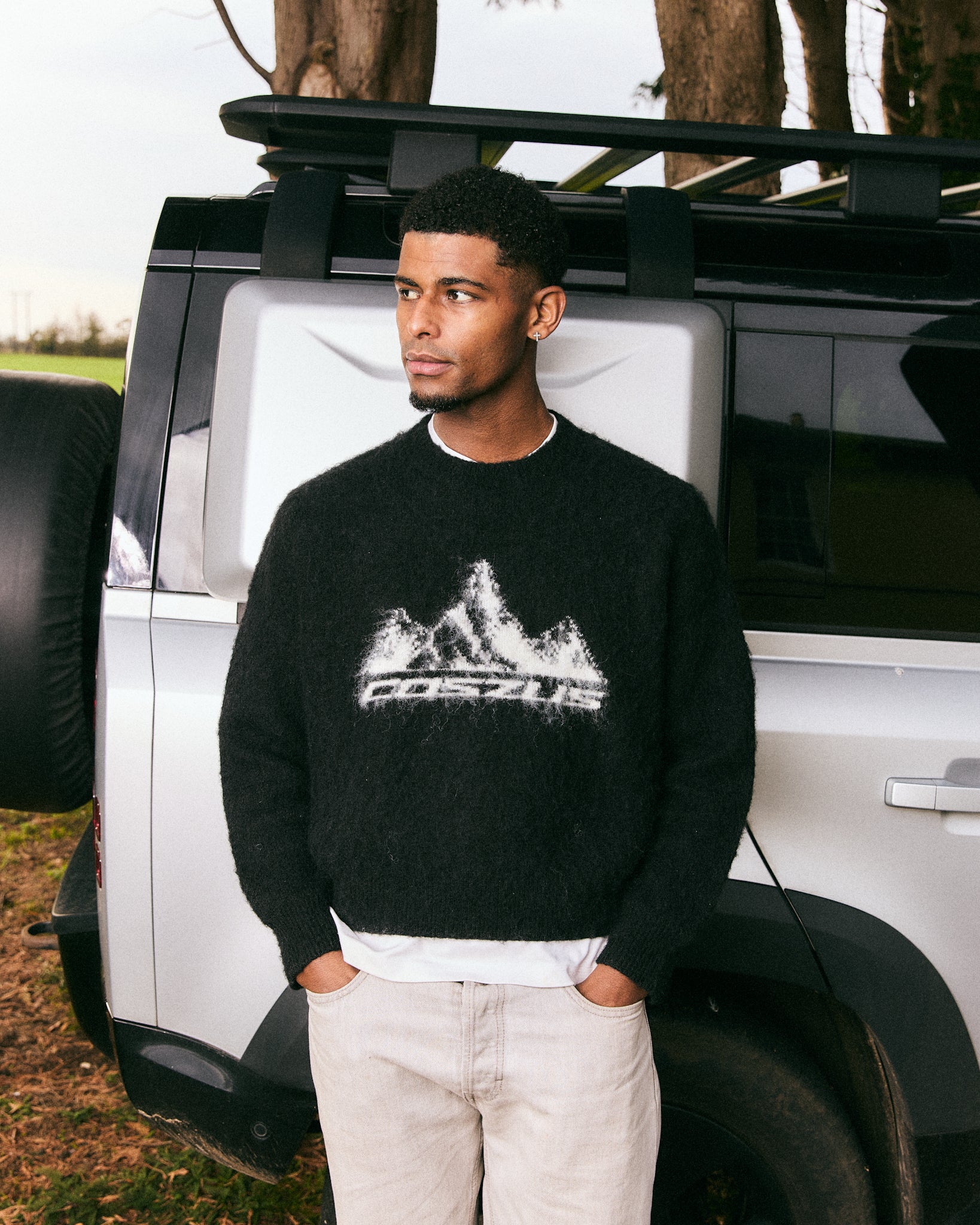 Coszus Alpine Mohair Knit Black Sweatshirt - view 3