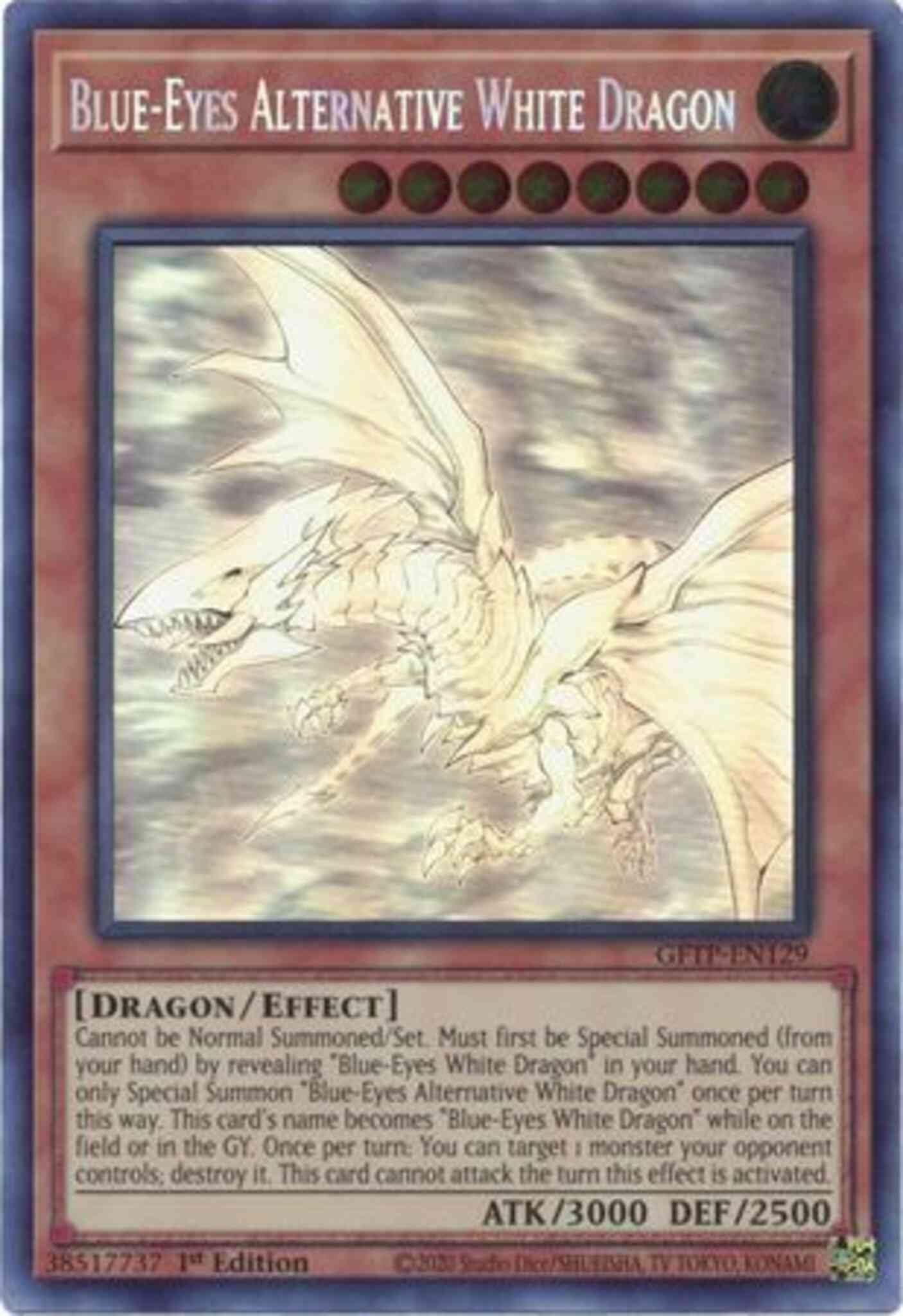 Yu-Gi-Oh! Blue-Eyes Alternative White Dragon - GFTP-EN129 - Ghost Rare - 1st Edition