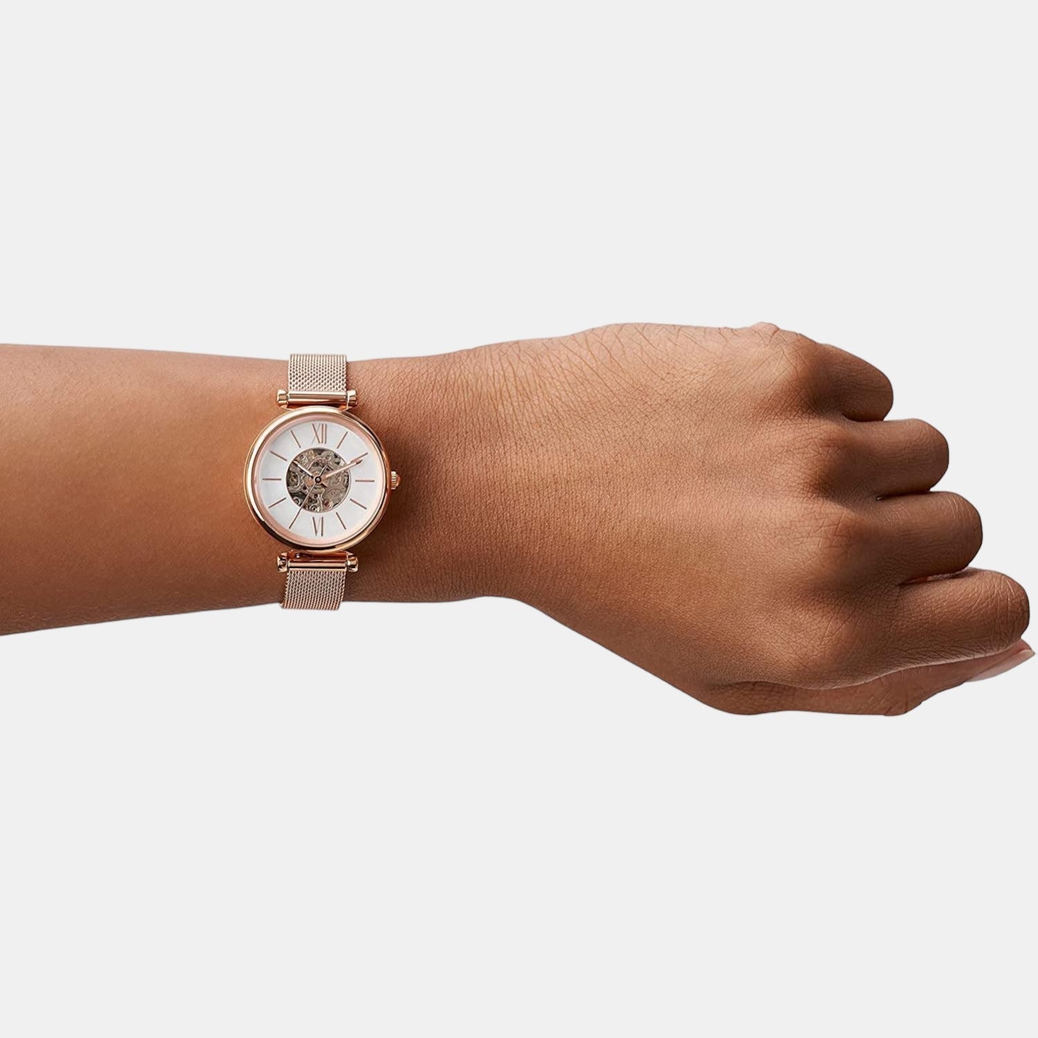 Fossil Carlie Women Automatic White Dial Analog Stainless Steel Watch ME3188 - view 6