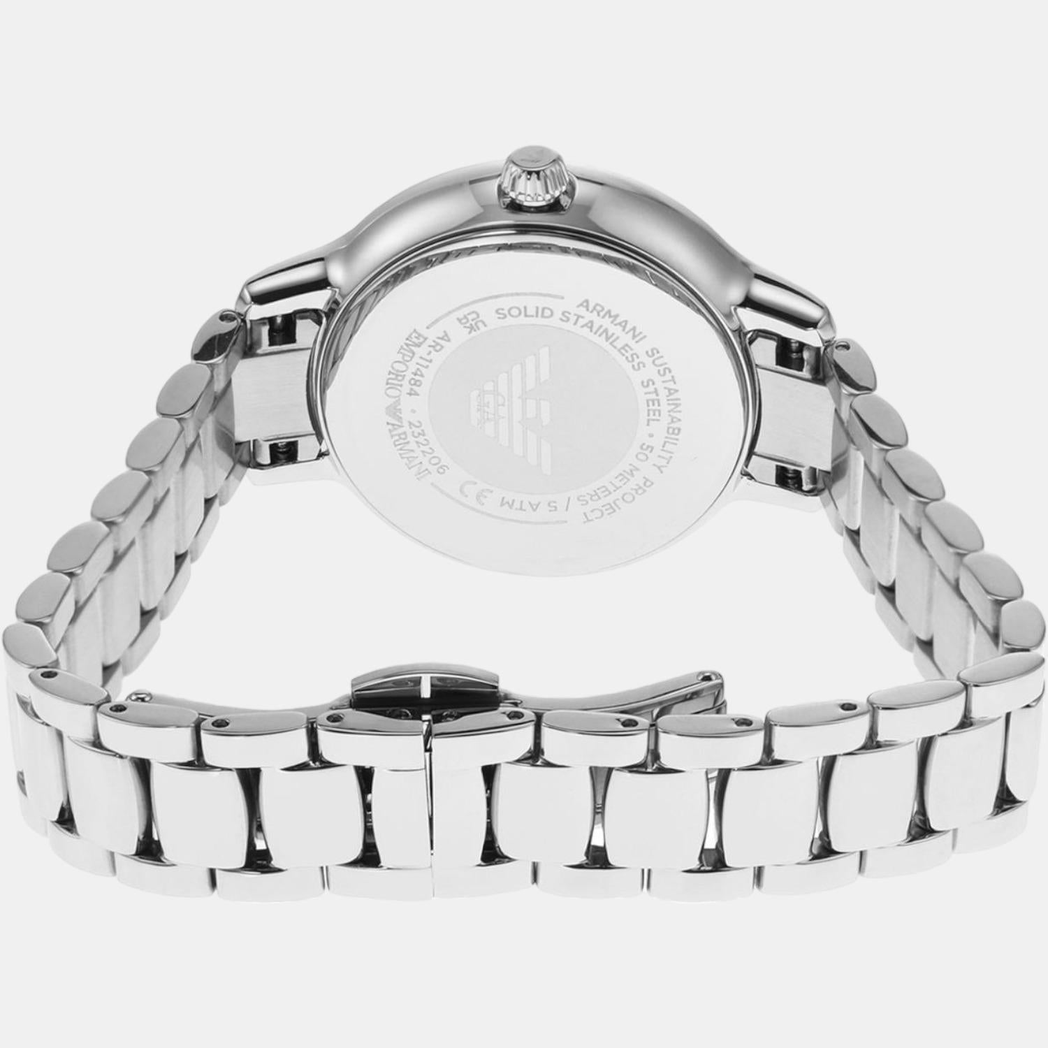 Emporio Armani helios (Cleo) Women Quartz Silver Dial Analog Stainless Steel Watch AR11484 - view 2