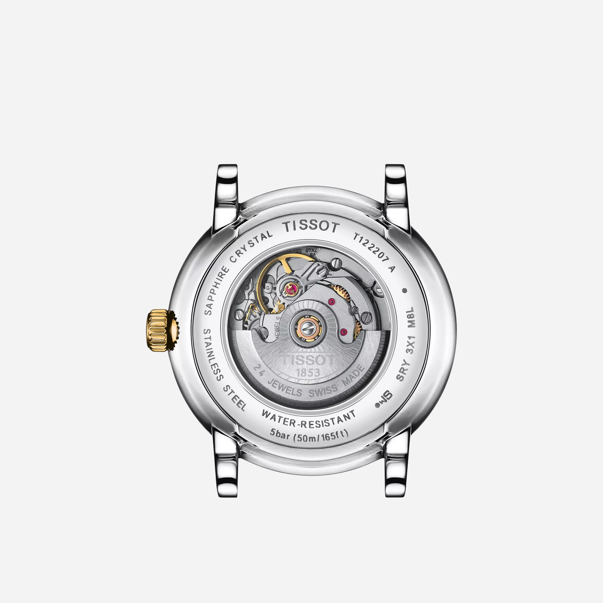 Tissot Carson Premium Automatic Lady Silver Dial Two-Tone Stainless Steel Bracelet 30mm - view 2