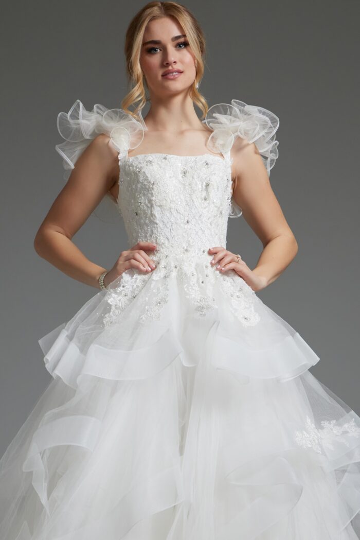 Jovani JB37575 Beaded Ballgown Bodice Bridal Wedding Dress - view 3