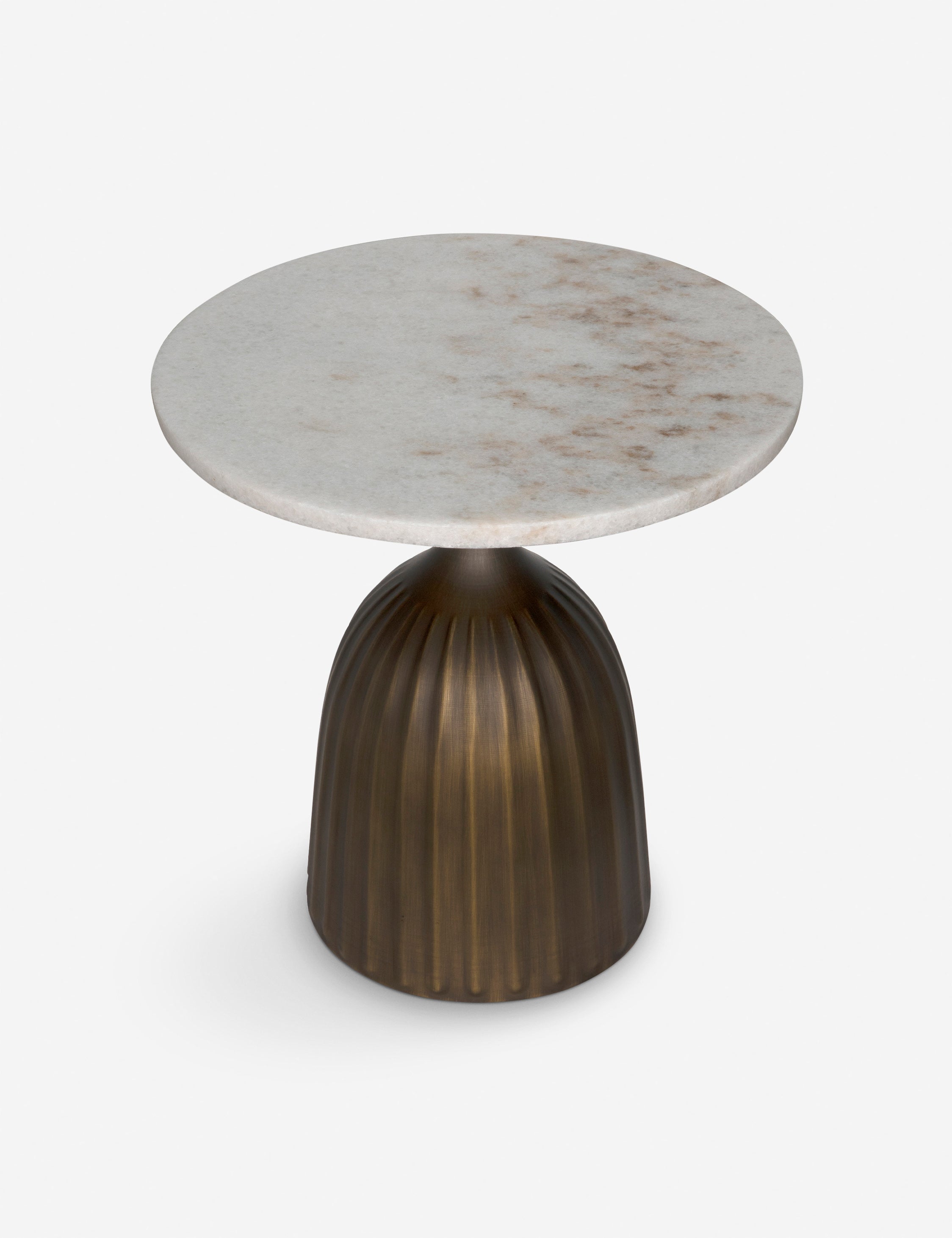 Lulu and Georgia Lupo Round Side Table – Antique Brass - view 2