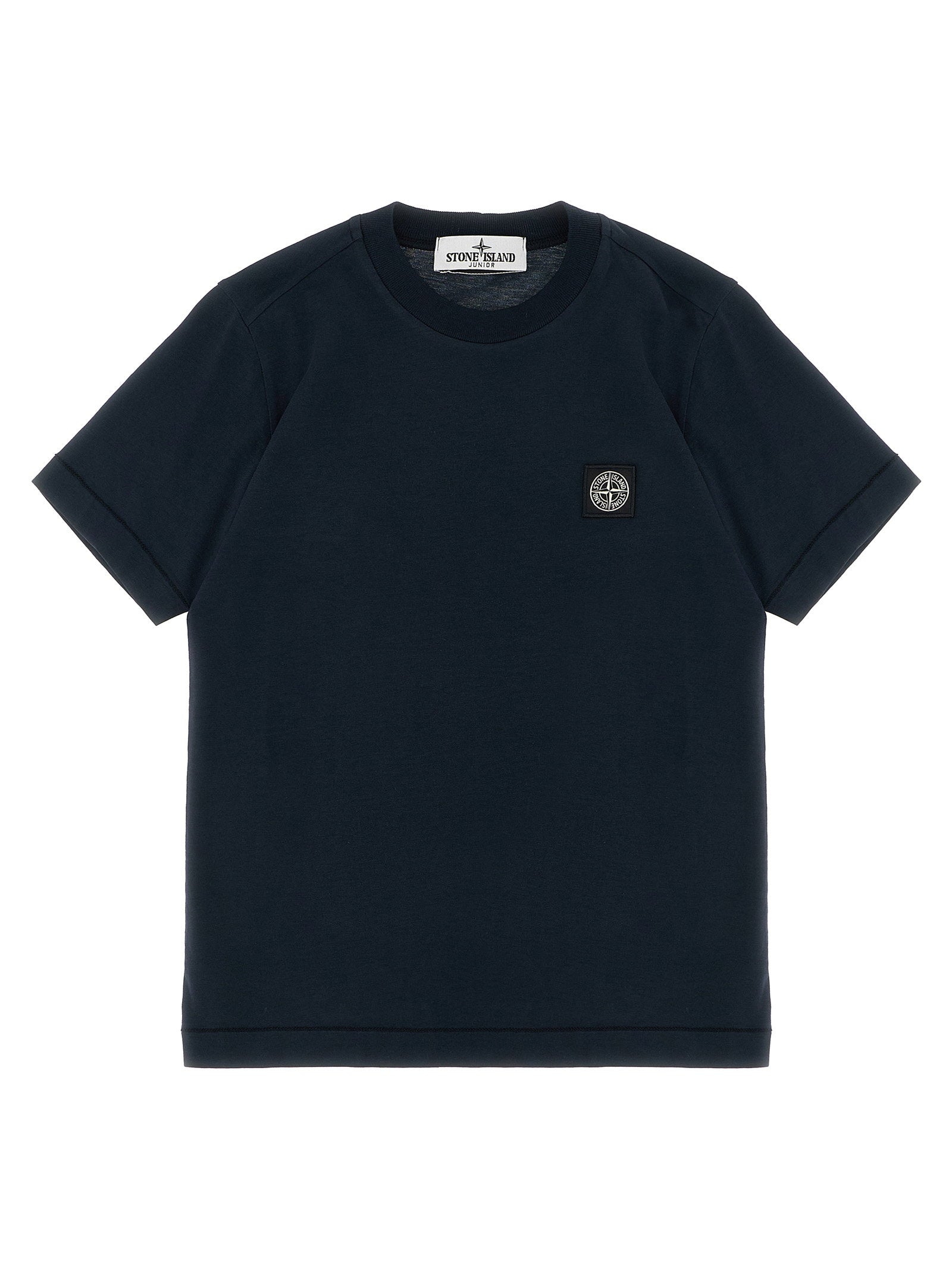 Stone Island Junior Logo Patch T-shirt – 100% cotton