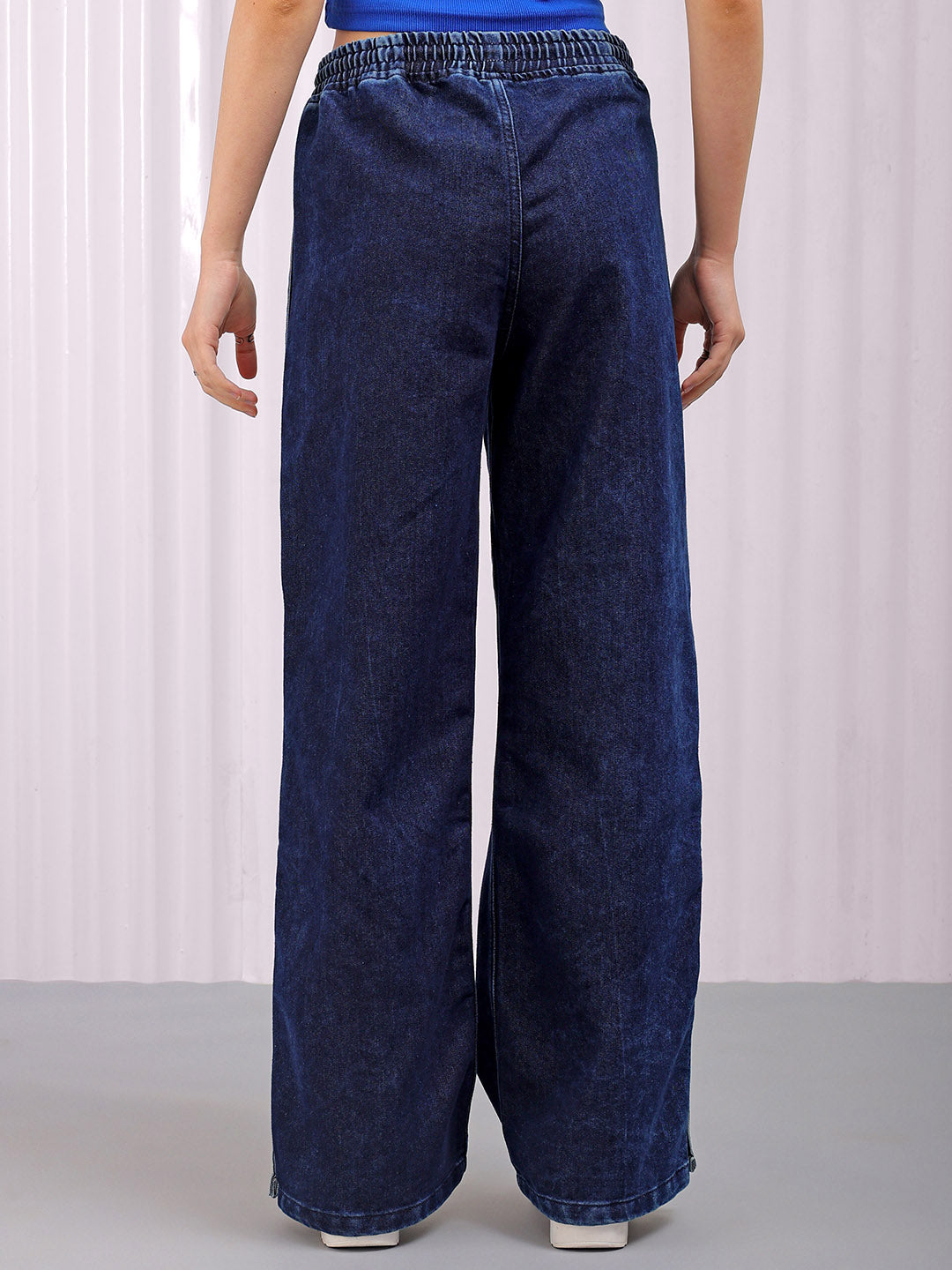Freehand By The Indian Garage Co Women's Solid Flared High Rise Five Pocket Jeans - view 4