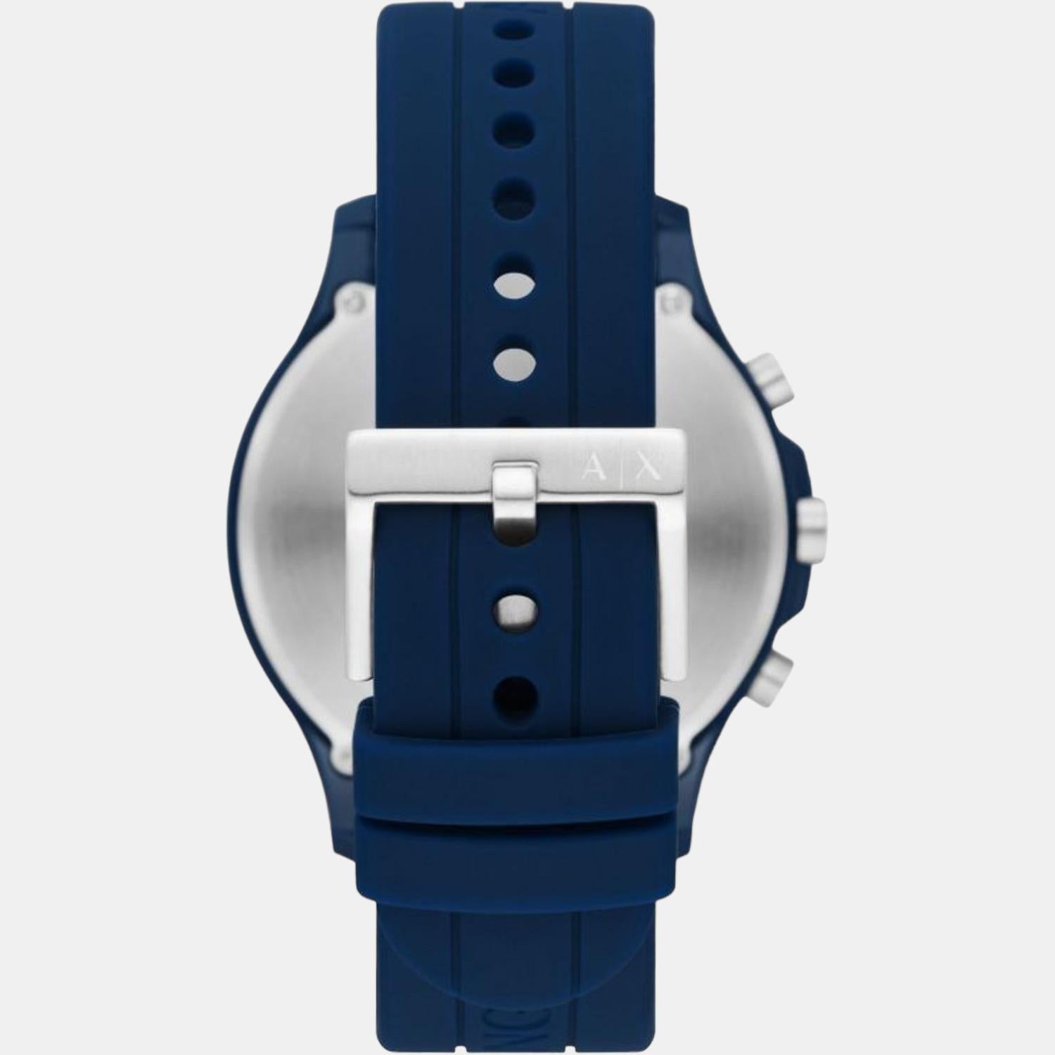 Armani Exchange Hampton Men Quartz White Dial Chronograph Silicone Watch AX2437 - view 2