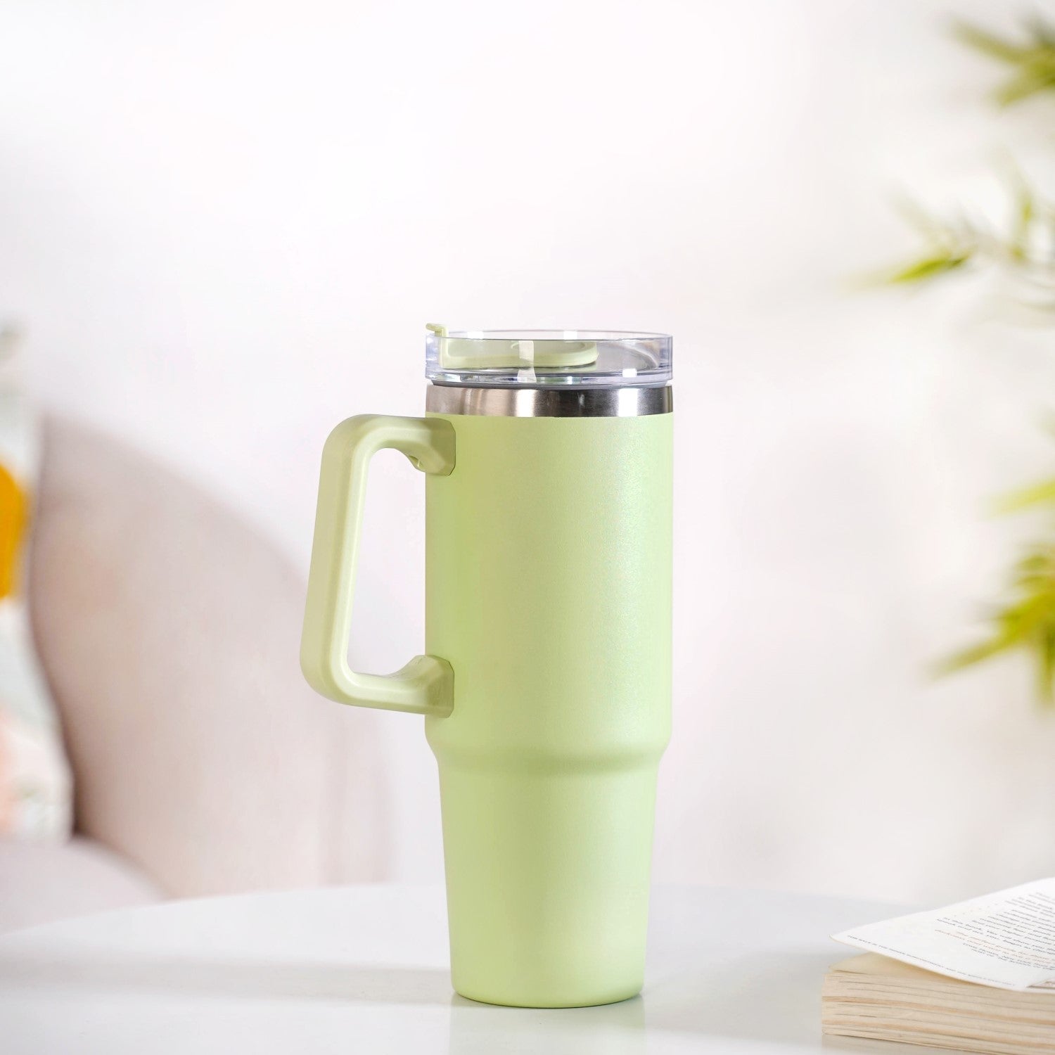 Nestasia Glacio Insulated Water Bottle Tumbler With Handle Seafoam Green 850ml - view 9