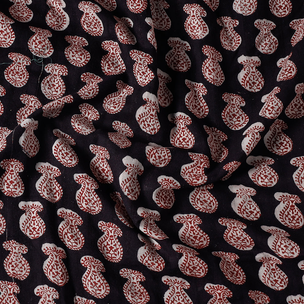 BAGH PRINTS BY UMAR FARUK KHATRI Black - Bagh Block Printing Cotton Precut Fabric (1.4 meter) - view 2