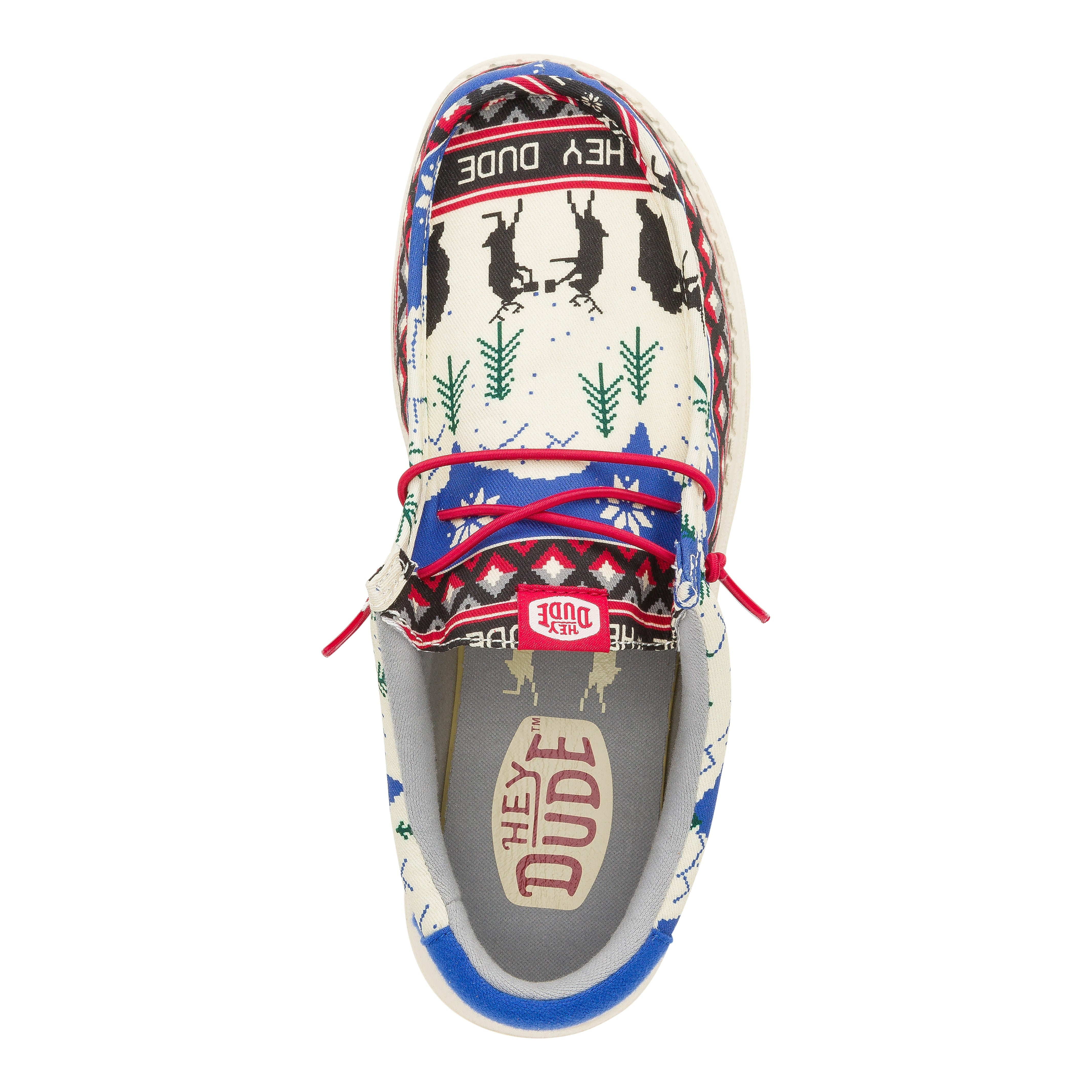 HEYDUDE shoes Wally Holiday Cheers - Holiday White/Multi - view 6