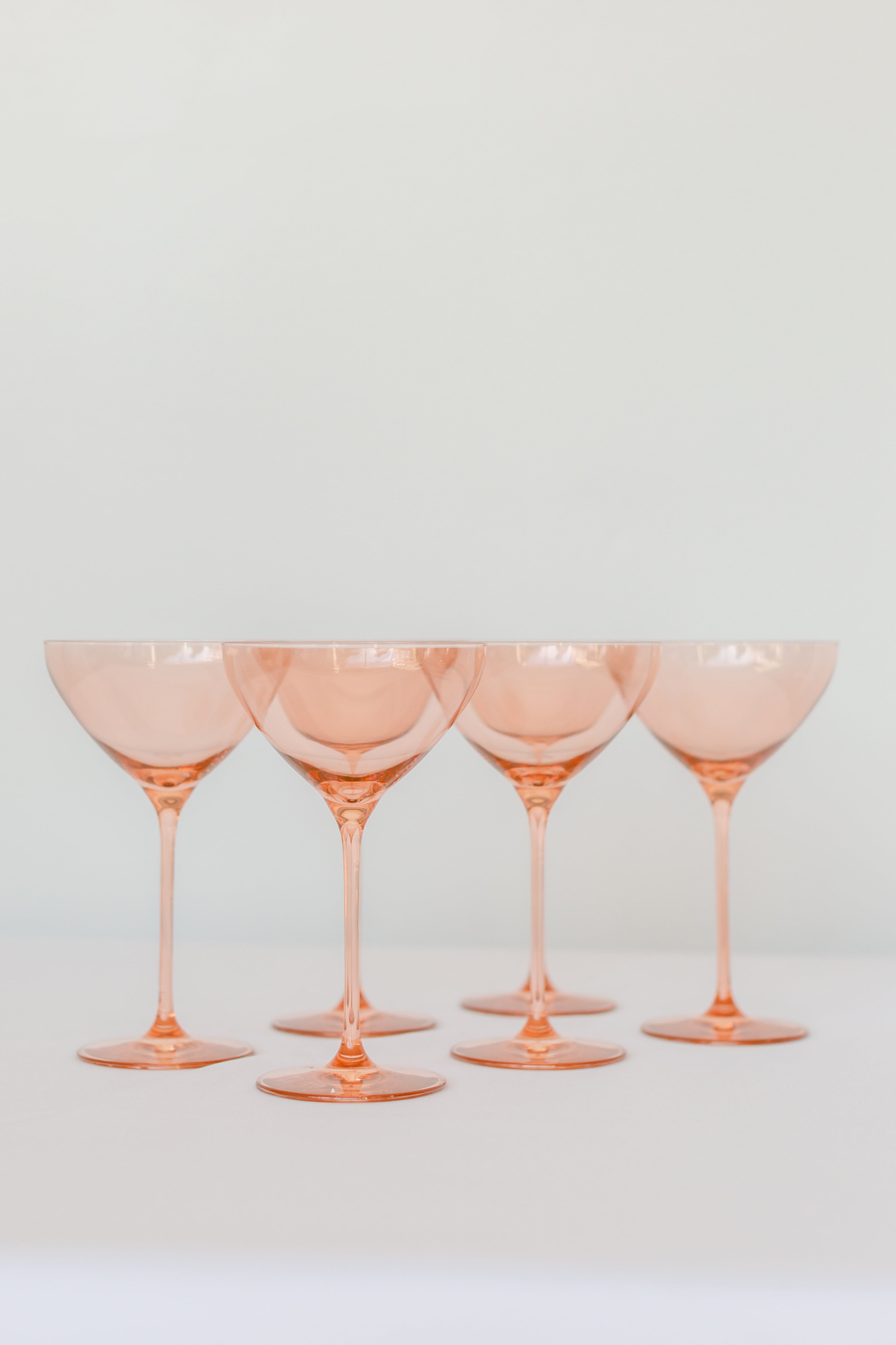 Estelle Colored Glass Estelle Colored Martini Glass - Set of 6 {Blush Pink}