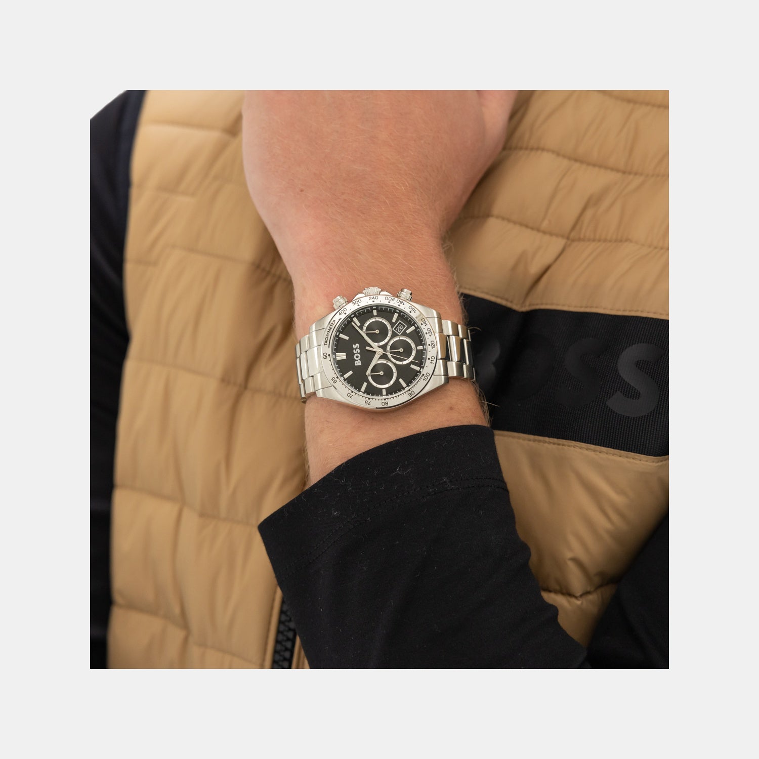 Boss Hero 2.0 Men Quartz Black Dial Chronograph Stainless Steel Watch 1514267 - view 5