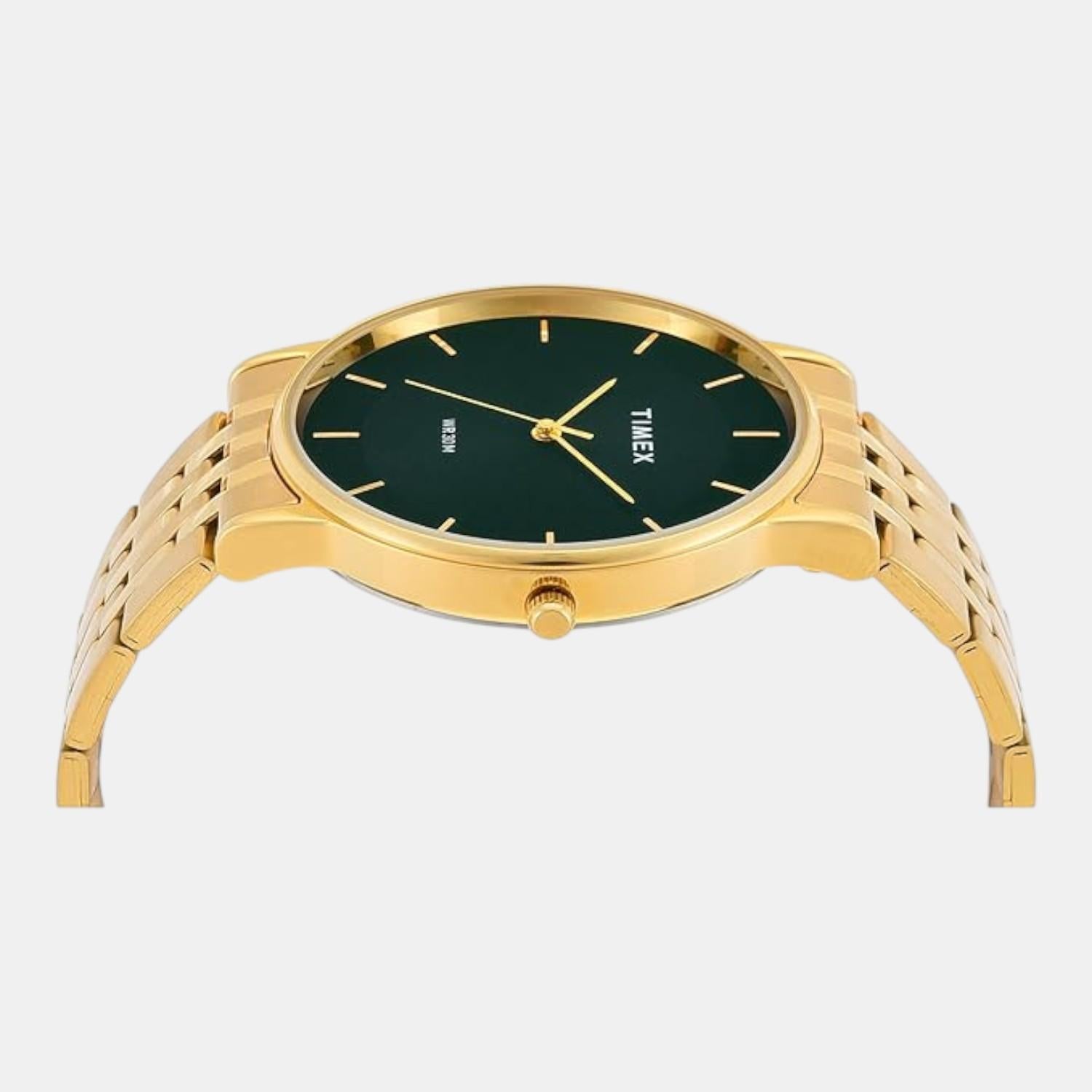 Timex Classics Men Quartz Green Dial Analog Stainless Steel Watch TWTG12004 - view 3