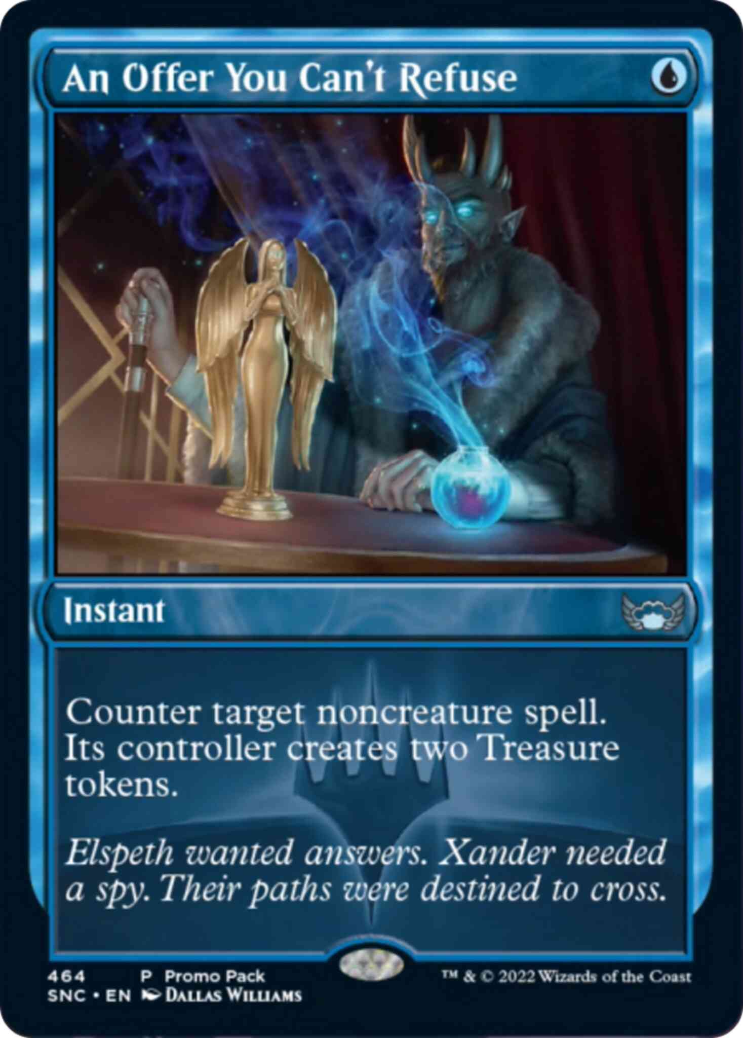 Refuse 464 dark – Magic An Offer You Can't Refuse [464] [Dark Frame Promo Pack] [Streets Of New Capenna] [Non-Foil]