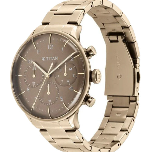 Titan Urban Magic Brown Dial Multial Stainless Steel Strap watch for Men 42mm NS90102QM02 - view 2