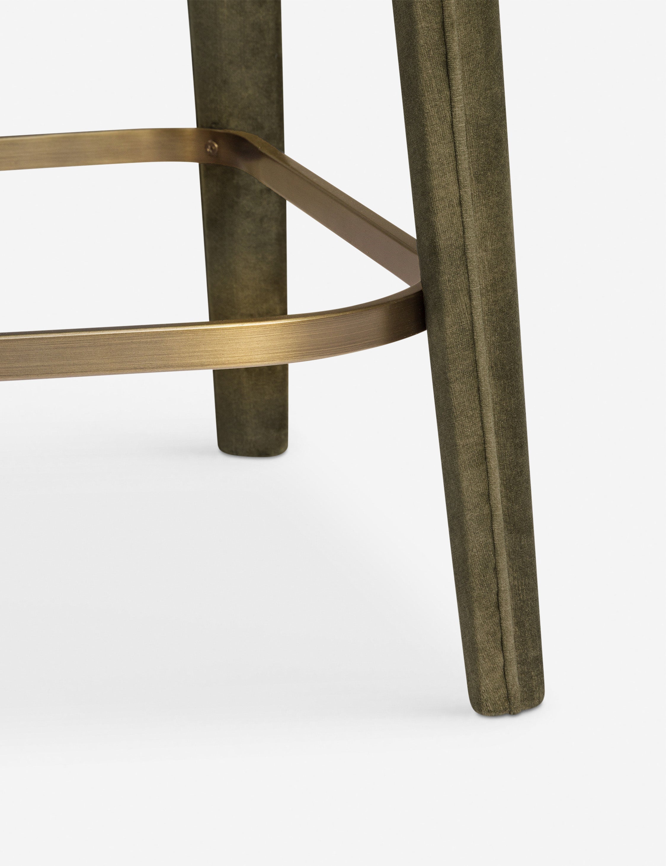 Lulu and Georgia Velez Counter Stool – Olive Velvet - view 9