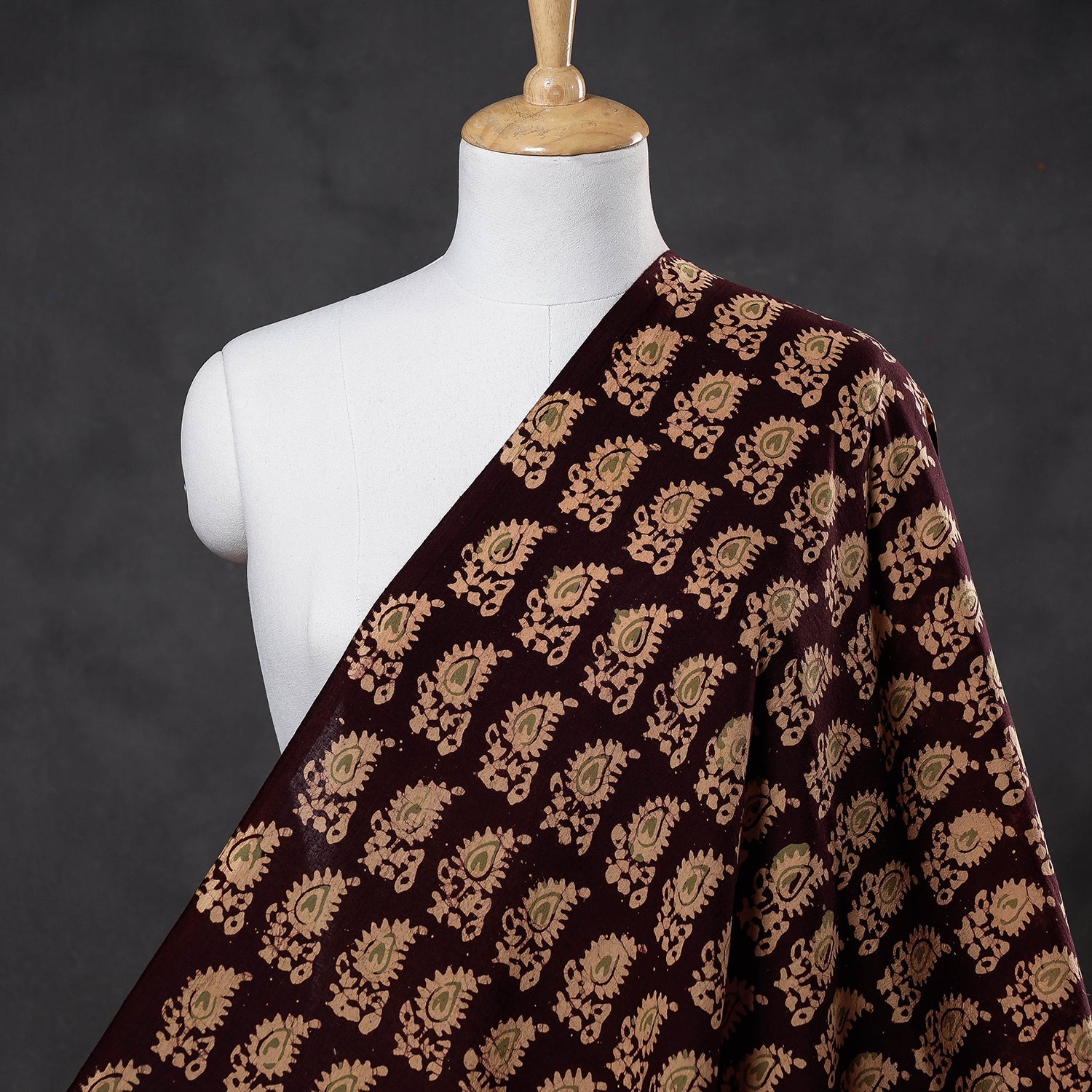 KACHCHH JI CHHAAP Brown - Hand Printed Cotton Batik Fabric