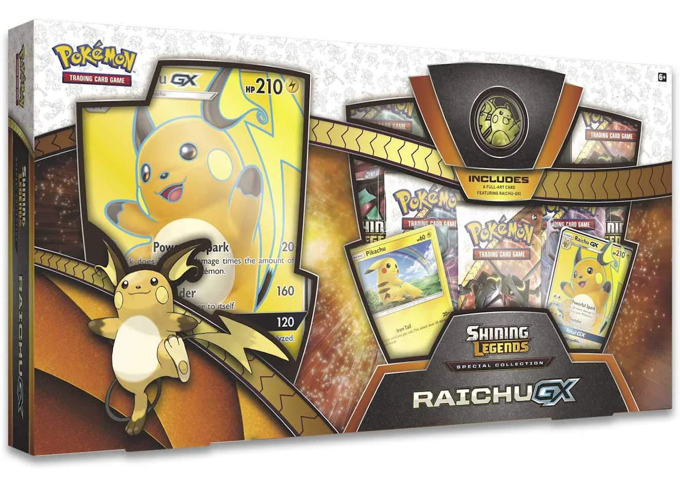 Pokémon 2018 Pokemon TCG Shining Legends Special Collection Raichu GX