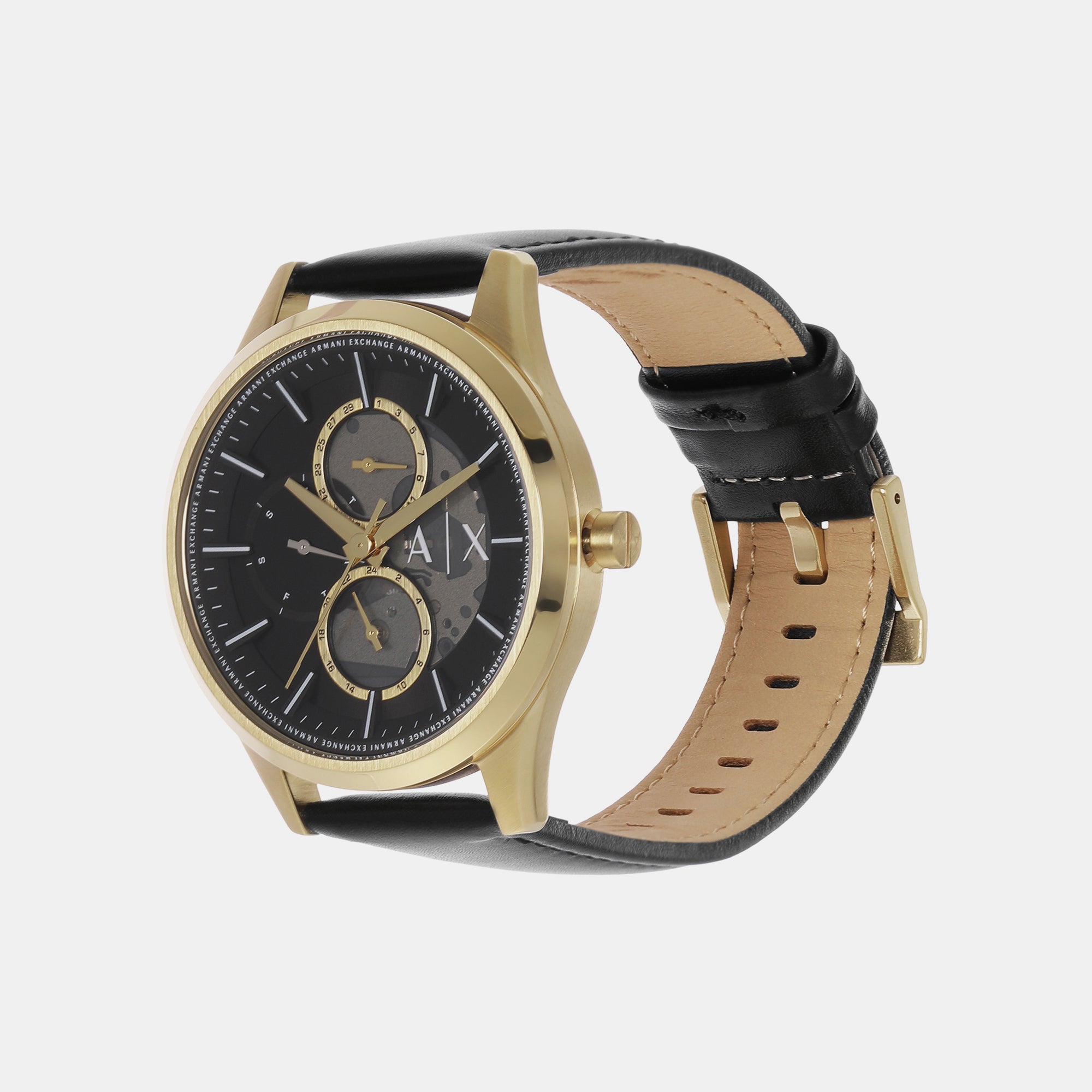 Armani Exchange Dante Men Quartz Black Dial Analog Leather Watch AX1876 - view 3