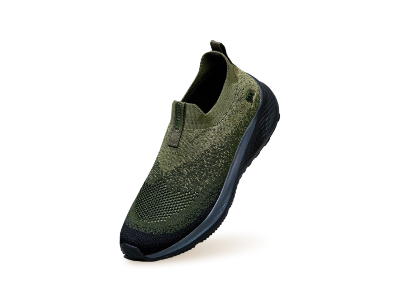 Neeman's Blend Knit Slip Ons : Olive-Black - view 13