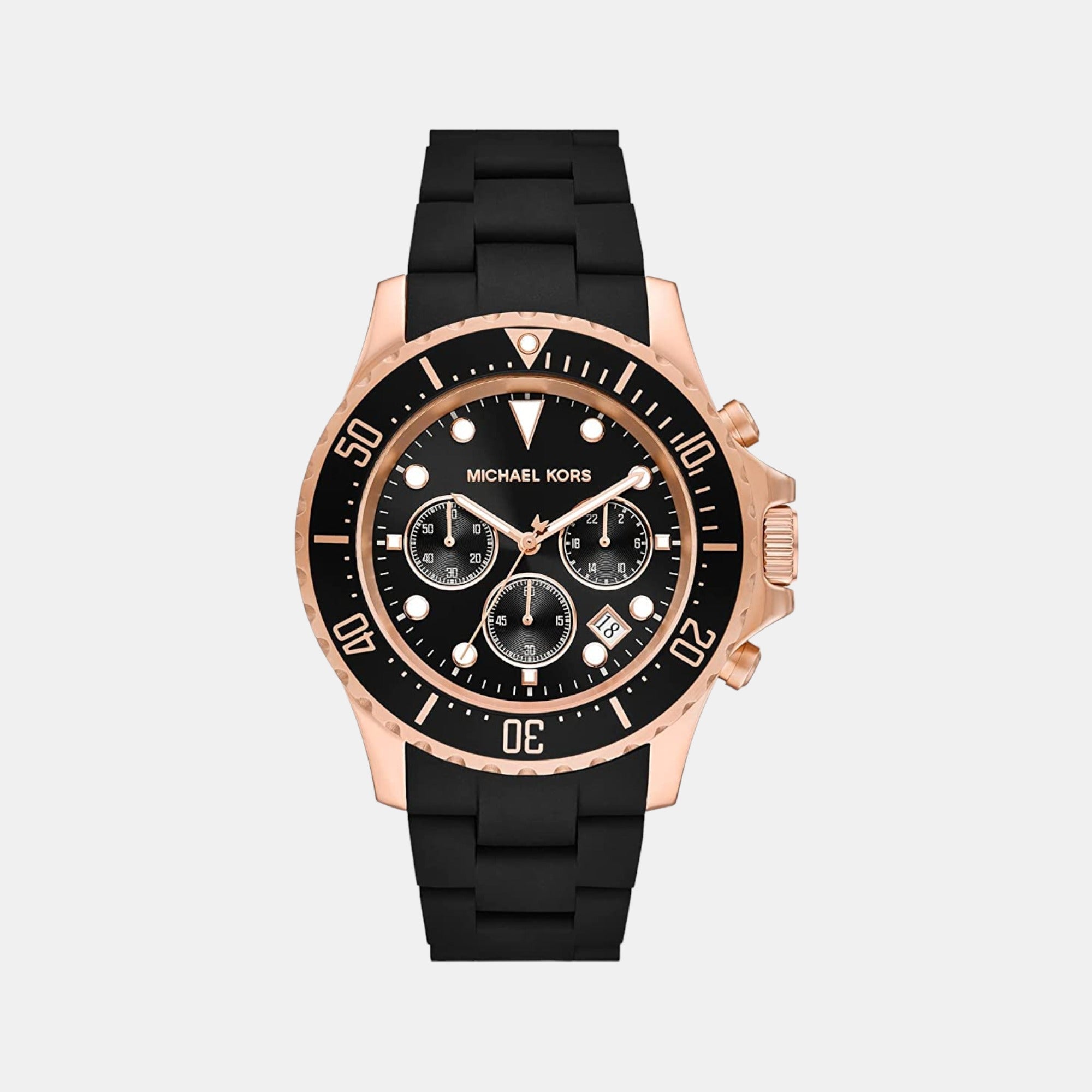 Michael Kors Everest Men Quartz Black Dial Chronograph Ceramic Watch MK9055