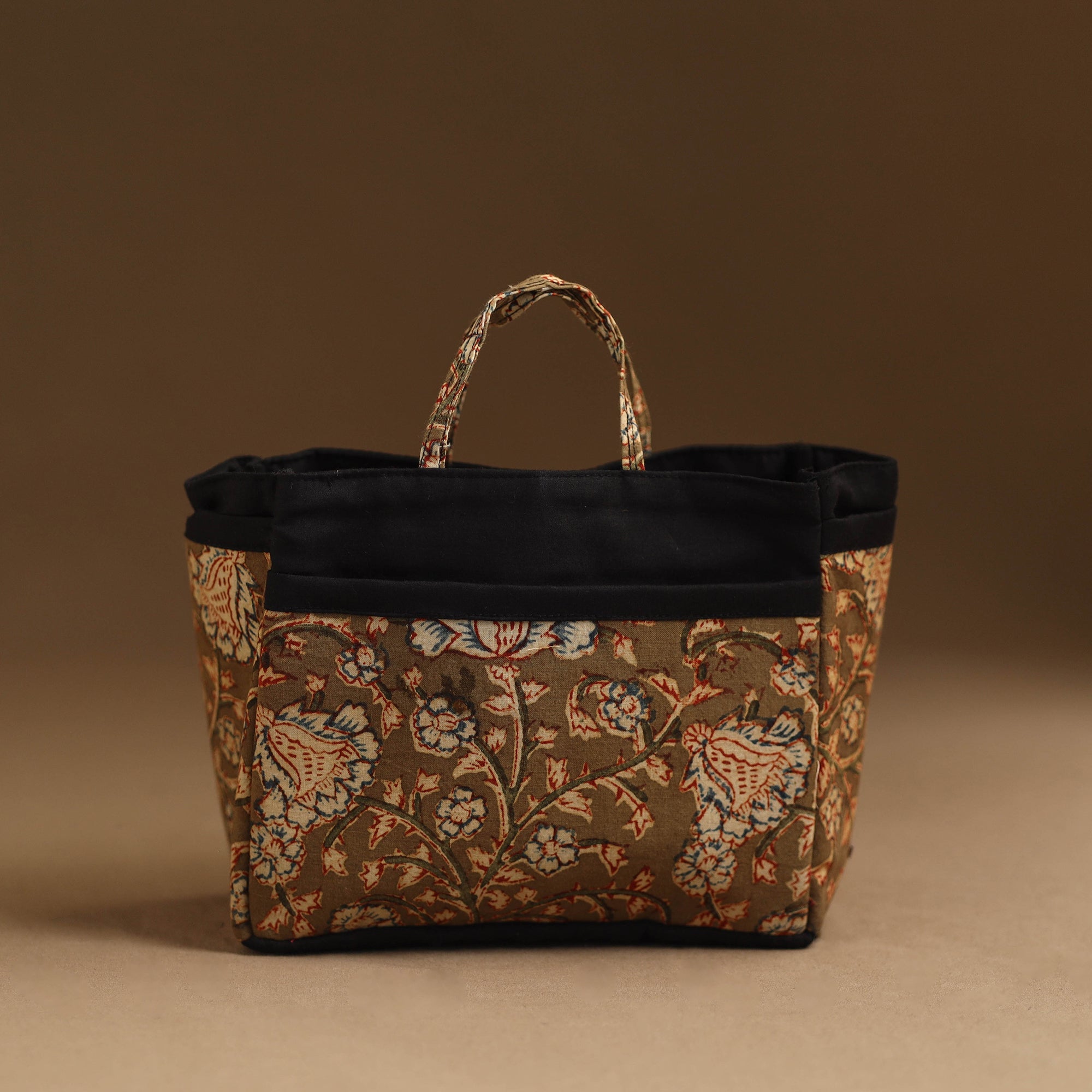 NOORI BAZAR Brown - Handmade Cotton Multipurpose Cosmetic/Toiletry Bag 17