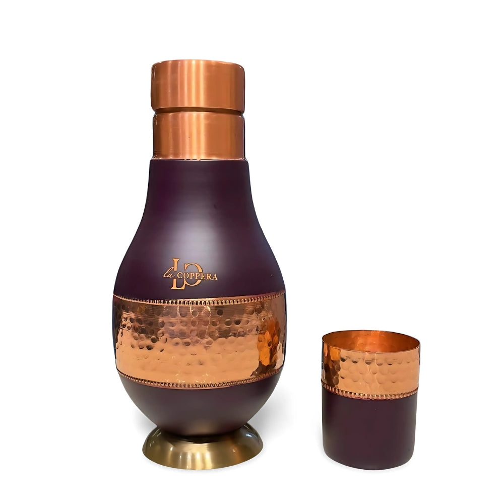 LaCoppera Copper Daffodil 1000 ML Carafe Dust Cherry with Tumbler | 1 Pc - view 2