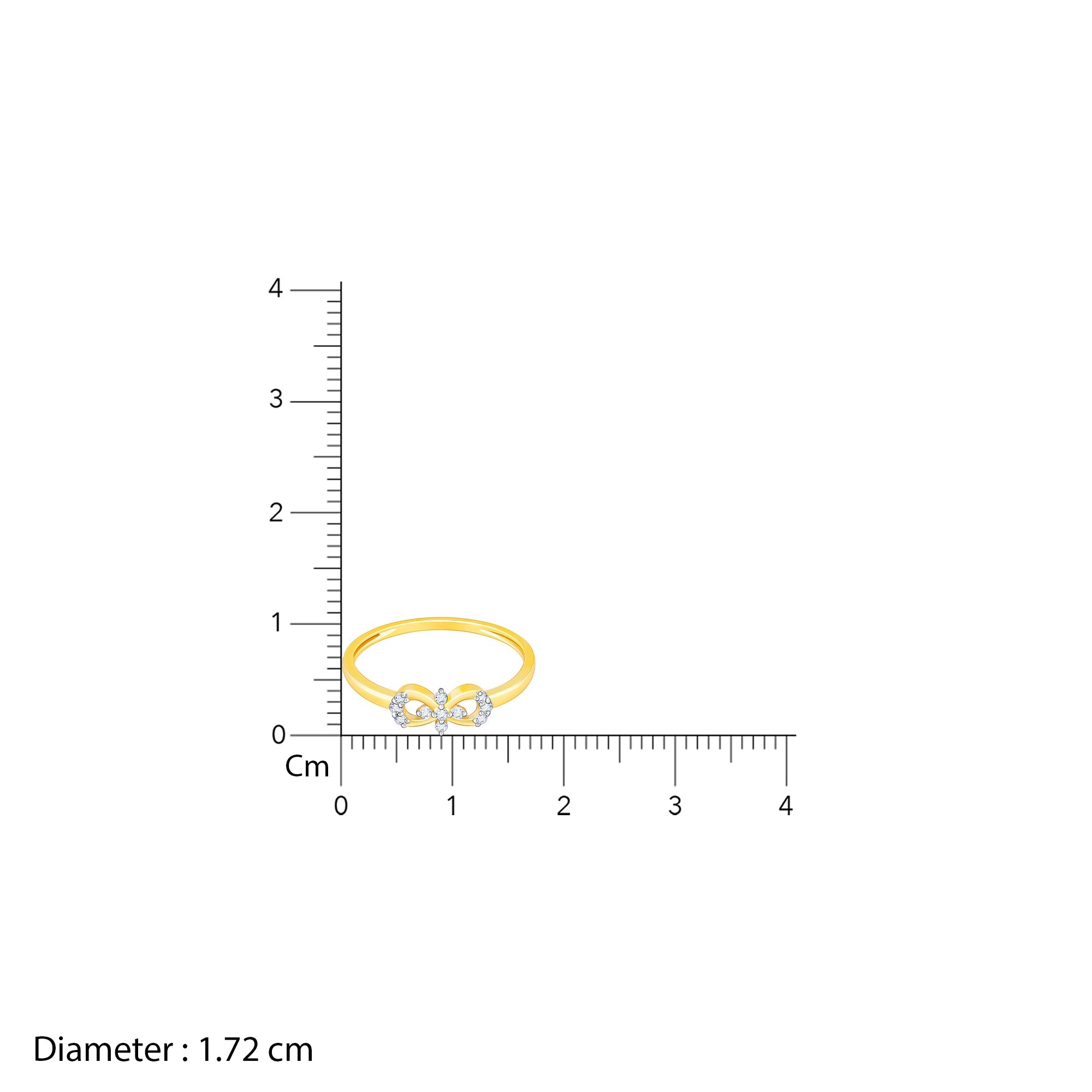 GIVA Jewellery Gold Forever You Diamond Ring - view 6