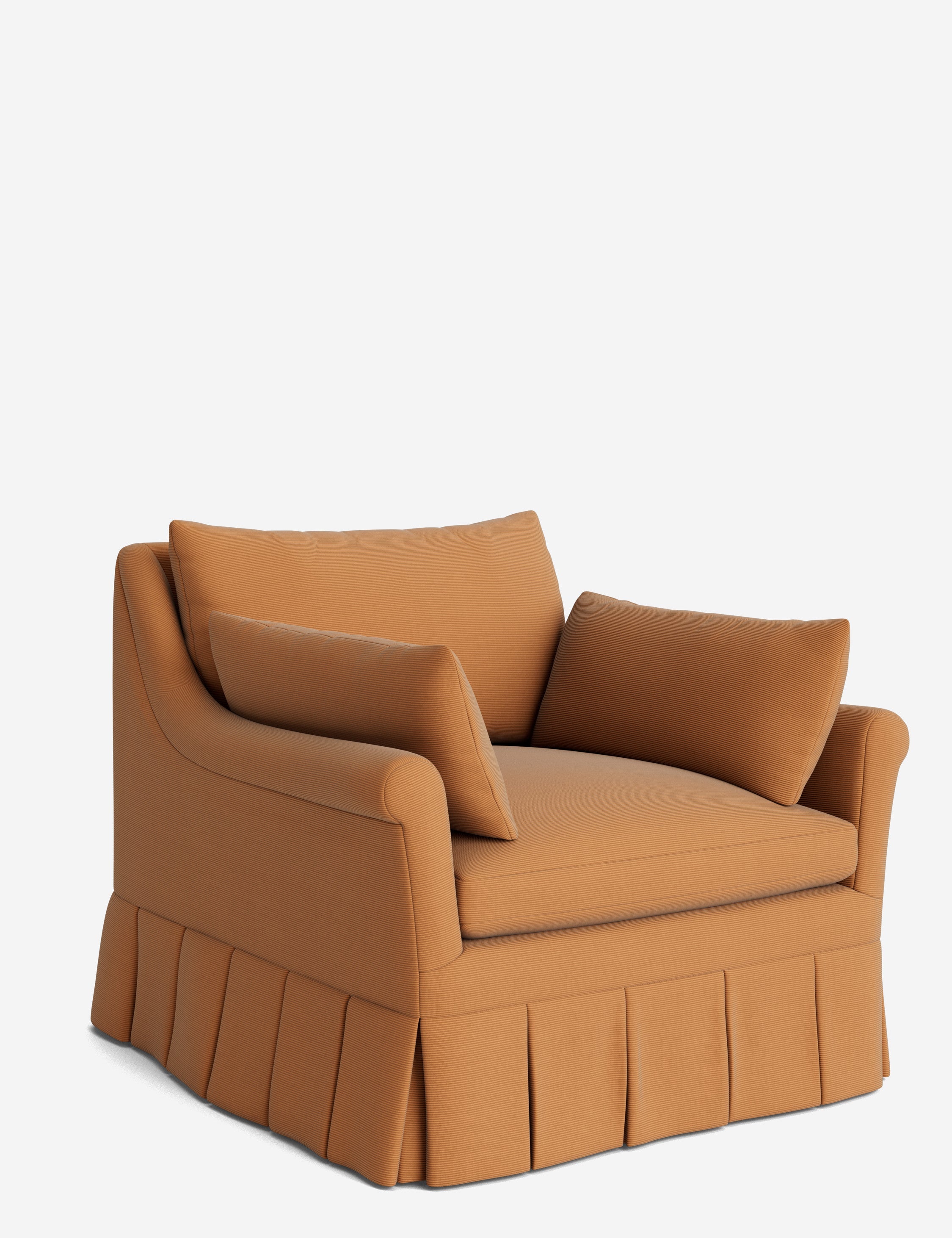 Lulu and Georgia Portola Rolled Arm Luxe Depth Pleated Chair - view 200