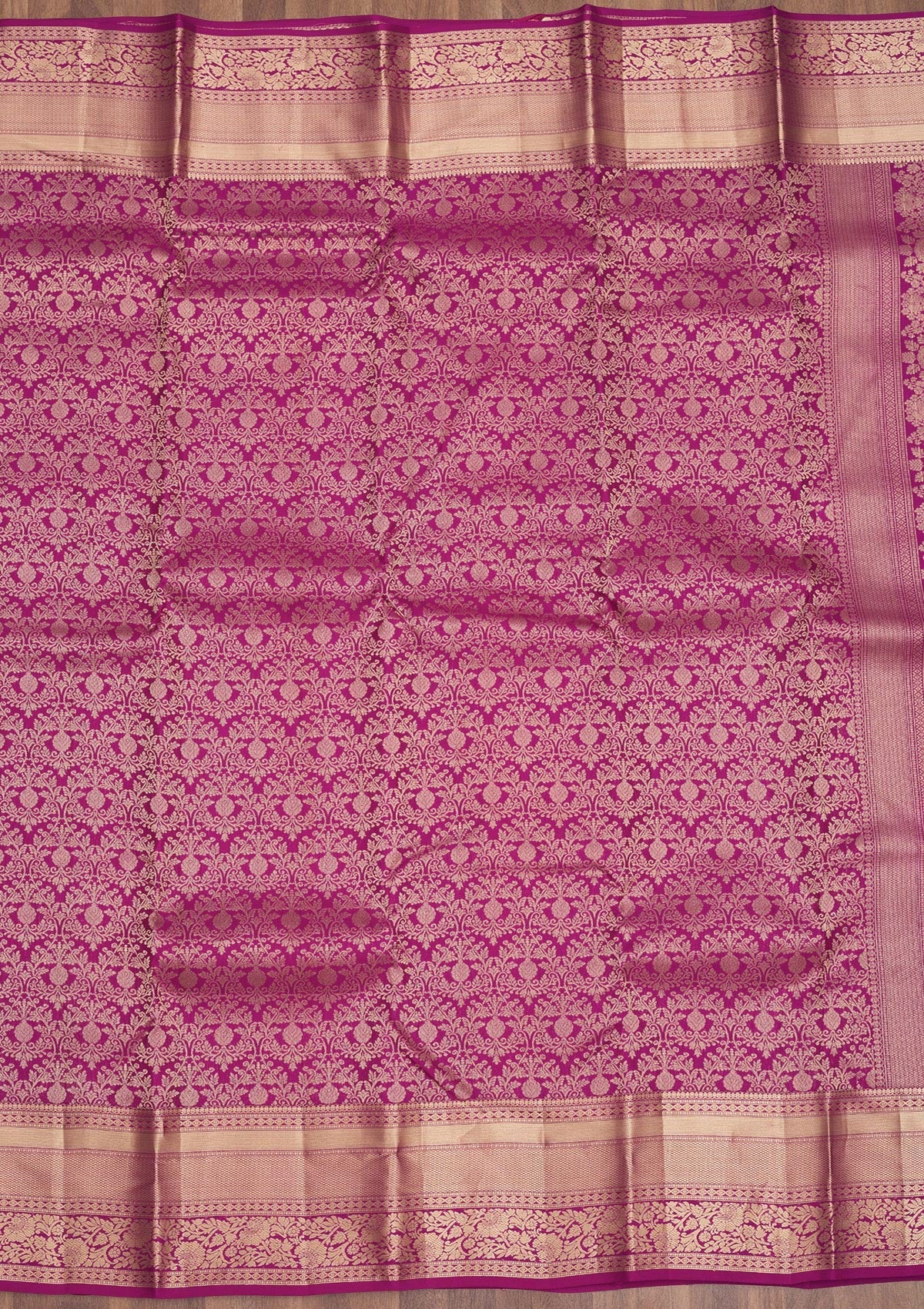 Koskii Purple Zariwork Pure Silk Saree – Women's - view 6