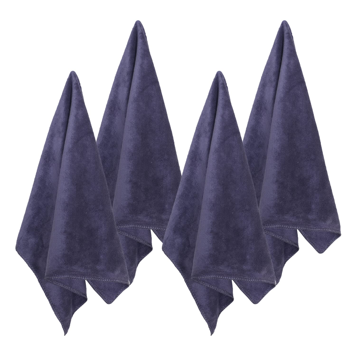 Kuber Industries Cleaning Cloths|Microfiber Highly Absorbent Wash Towels for Kitchen,Car,Window,24 x 16 Inch,Pack of 4 (Gray)