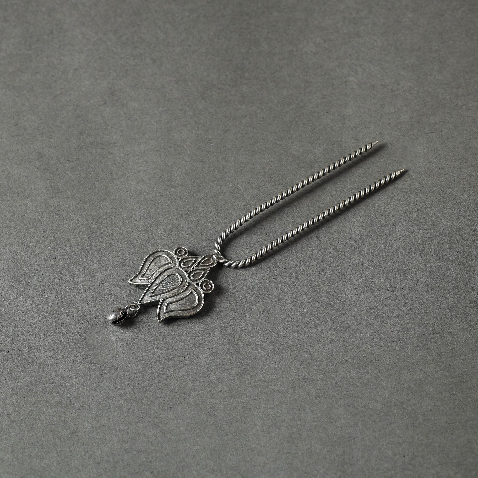 WHITE RIVER STORIES Antique Silver Finish Oxidised Brass Base Juda Pin