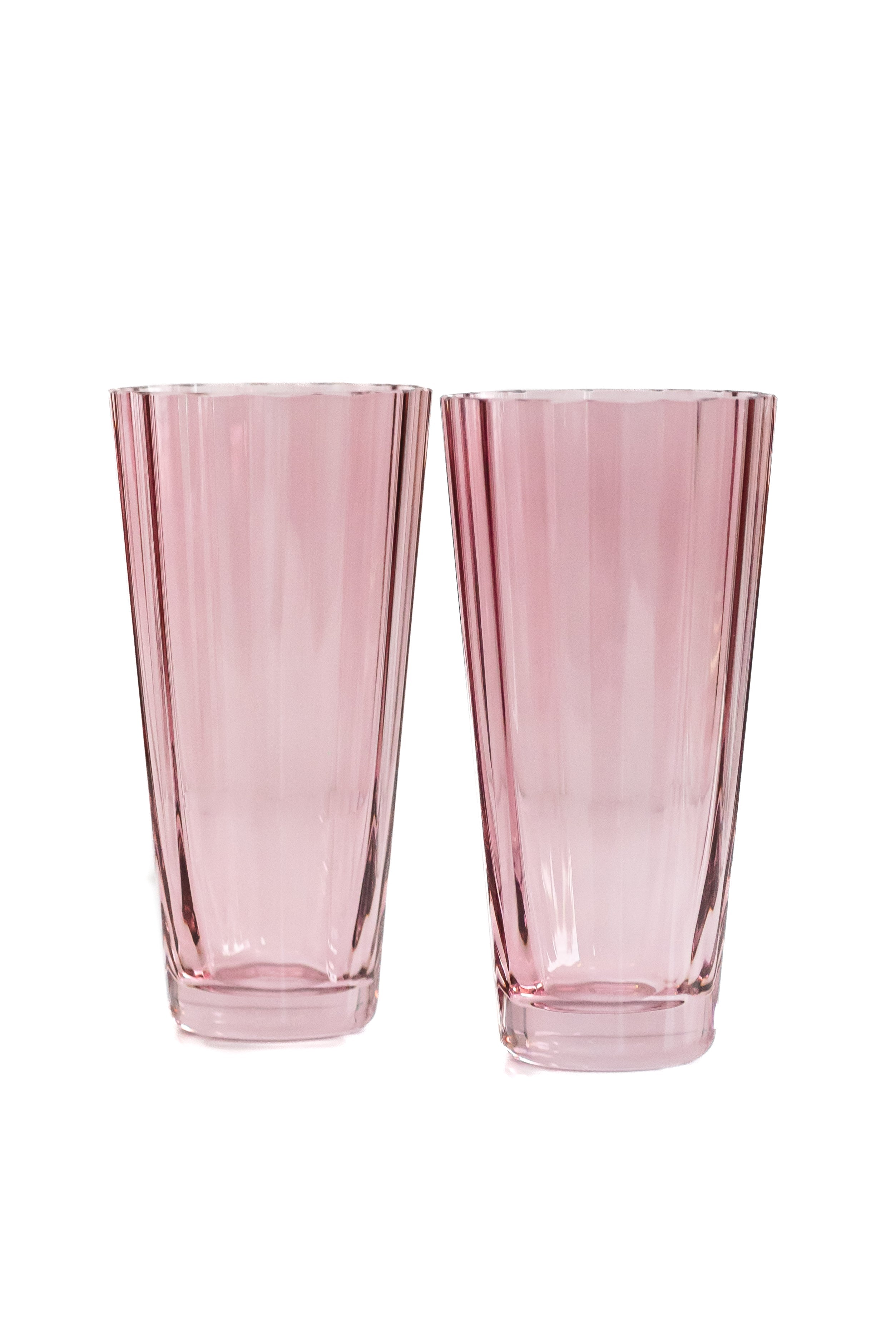 Estelle Colored Glass Estelle Colored Sunday High Balls - Set of 2 {Rose} - view 8