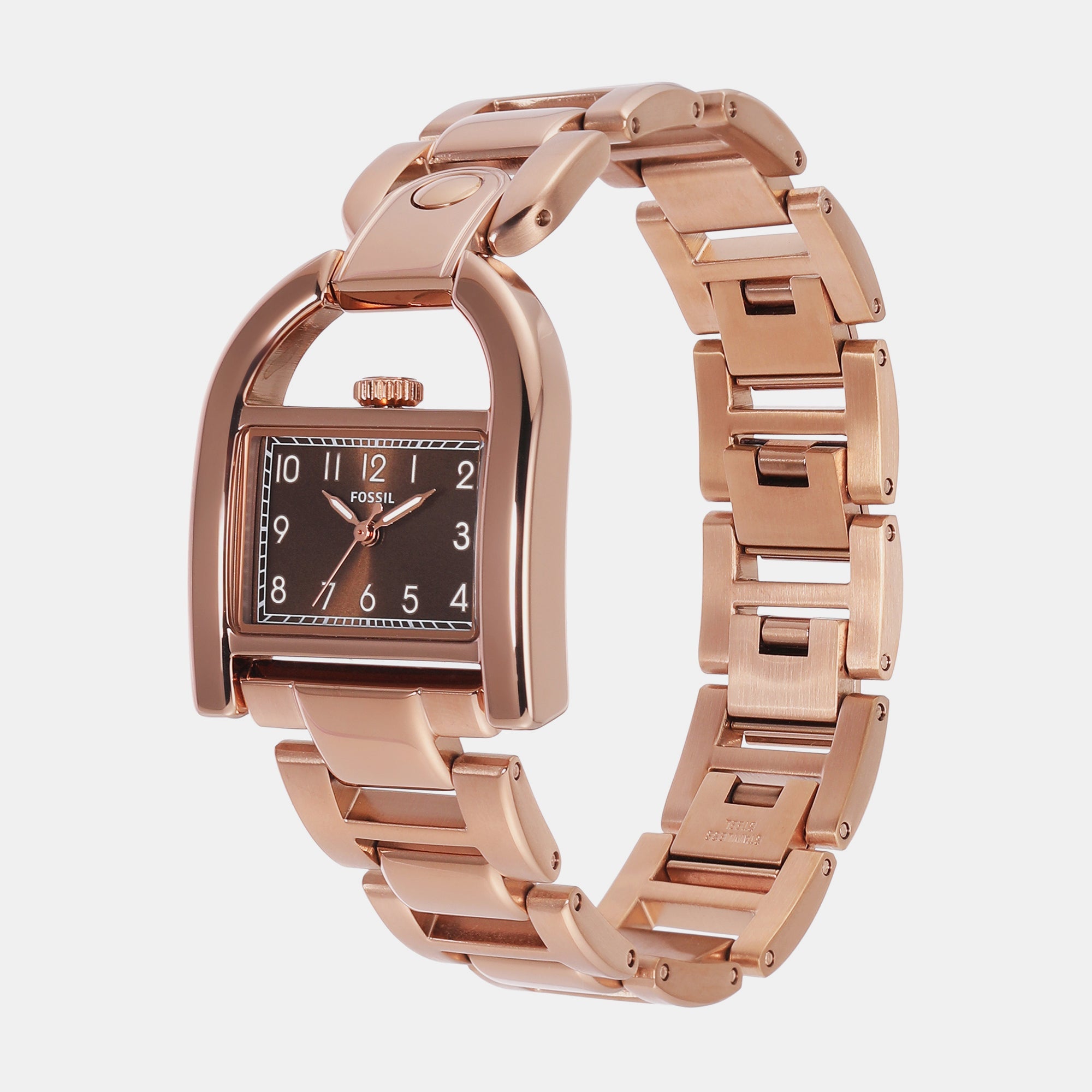 Fossil Harwell Women Quartz Brown Dial Analog Stainless Steel Watch ES5328 - view 3