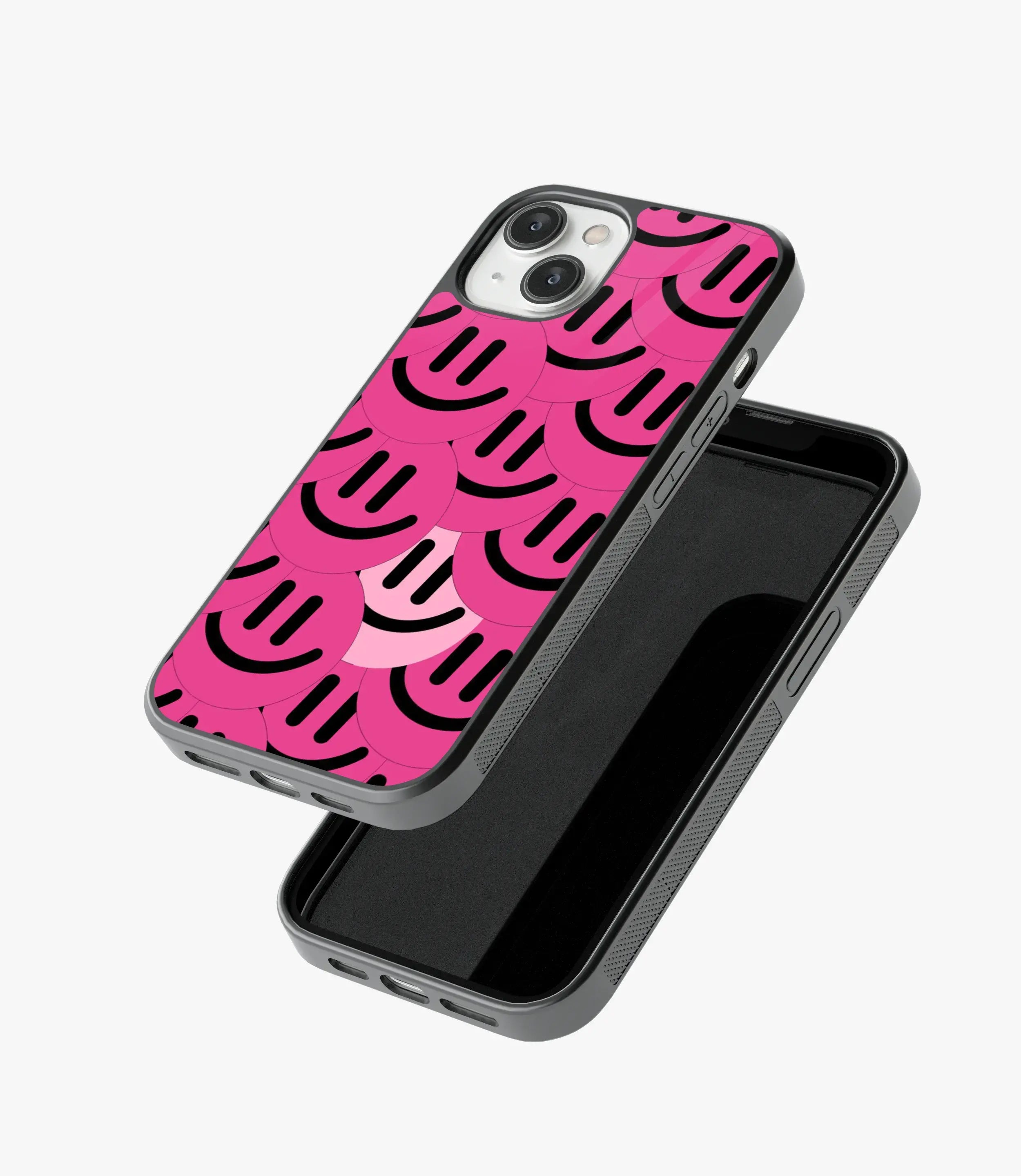 The Case Company Abstract Cerise Smiley Pattern Glass Case - view 3