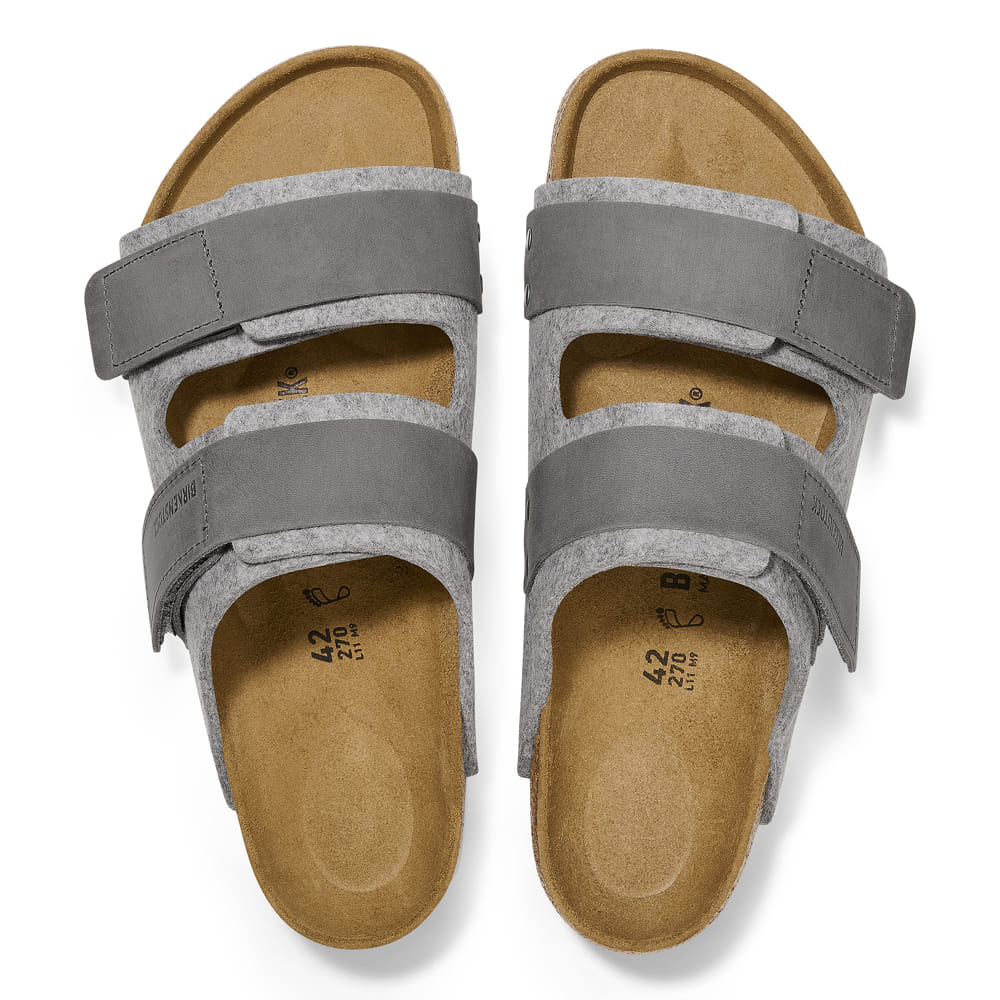Birkenstock Uji Natural Leather Felt – Gray Gray/Light Gray - view 3