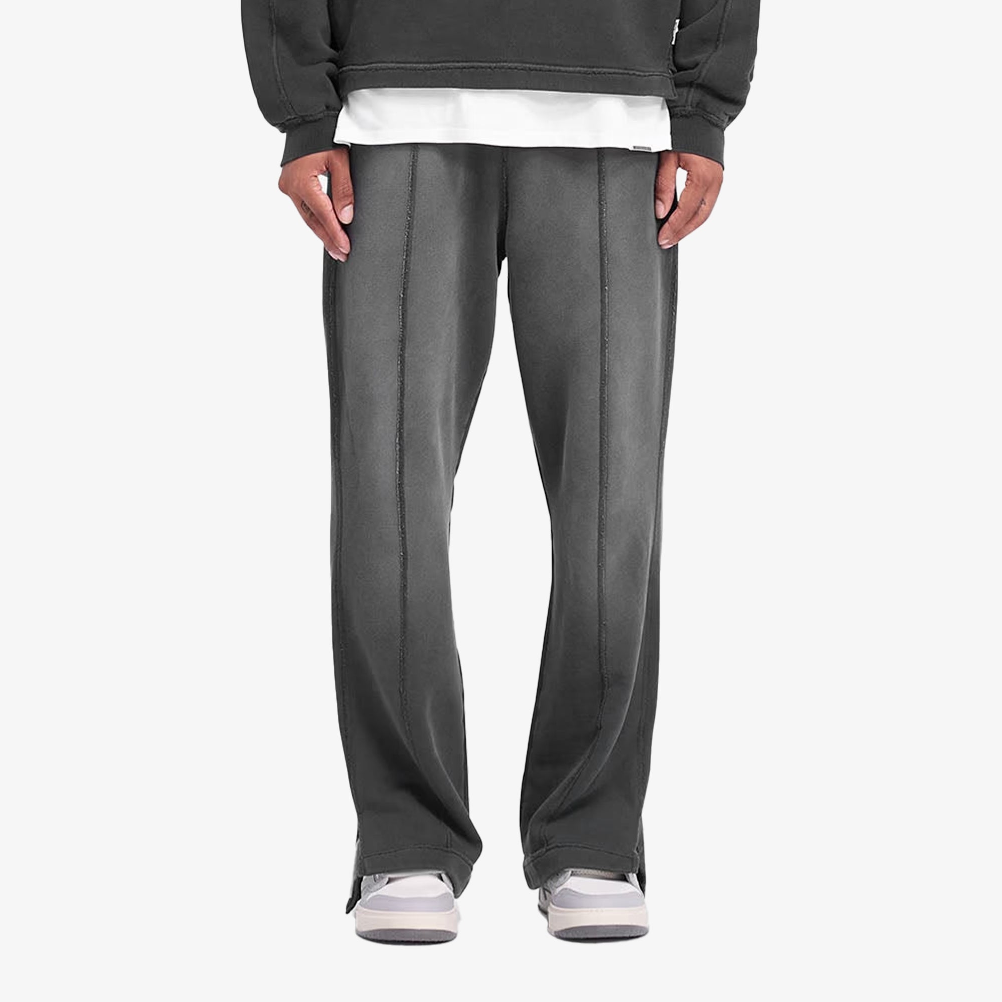 Represent | Stepped Hem Sweatpants { Stained Black