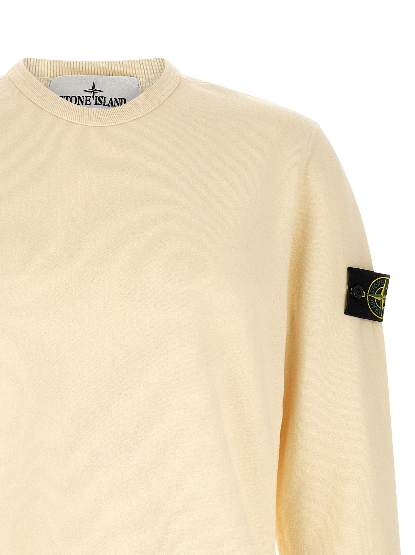 Badge Stone Island Sweatshirt – 98% cotton, 2% elastane - view 3