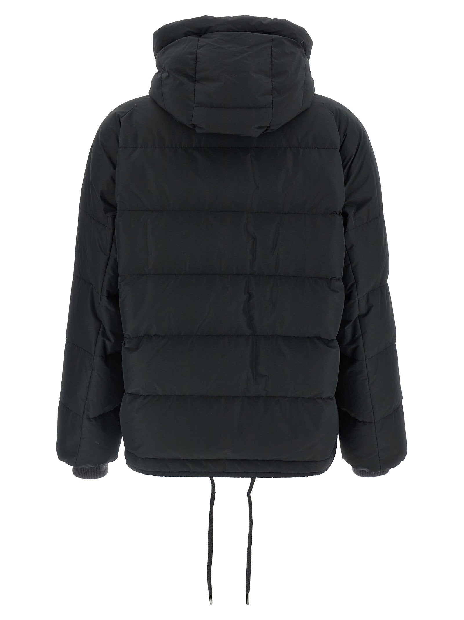 Brunello Cucinelli Down Jacket With Knit And Jewel Details - view 2