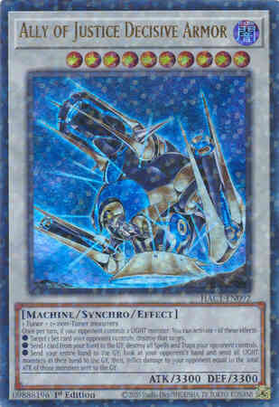 Yu-Gi-Oh! Ally of Justice Decisive Armor - HAC1-EN092 - Duel Terminal Ultra Parallel Rare - 1st Edition