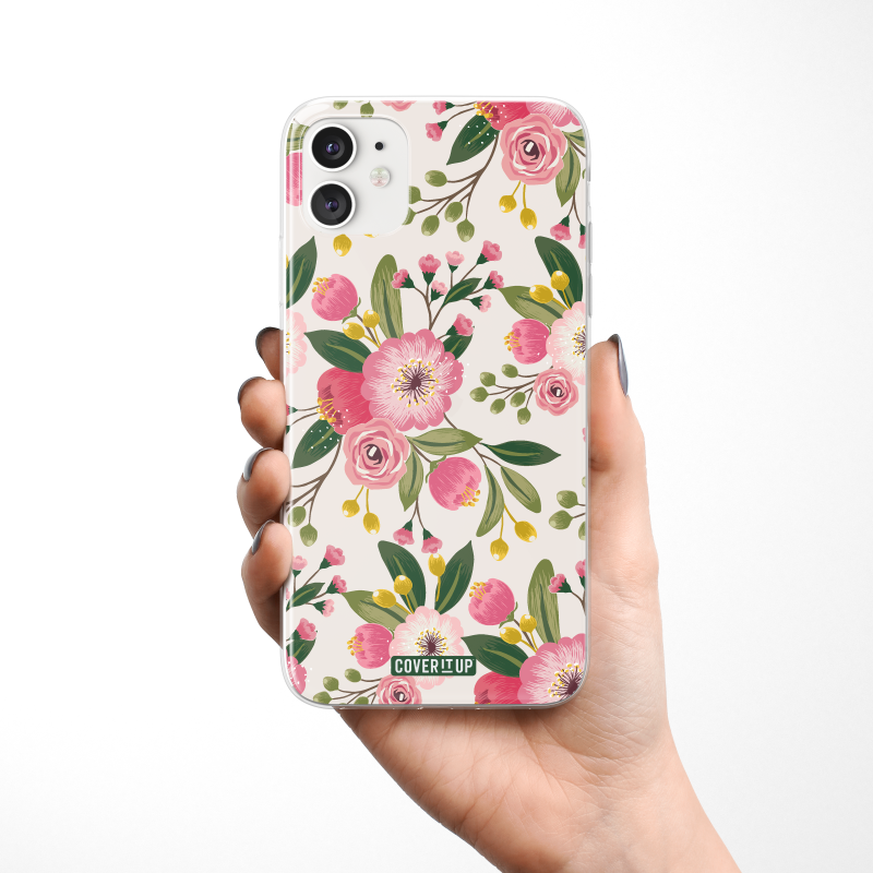 Cover It Up Pinterest Floral Aesthetic Clear Silicone Case - view 2