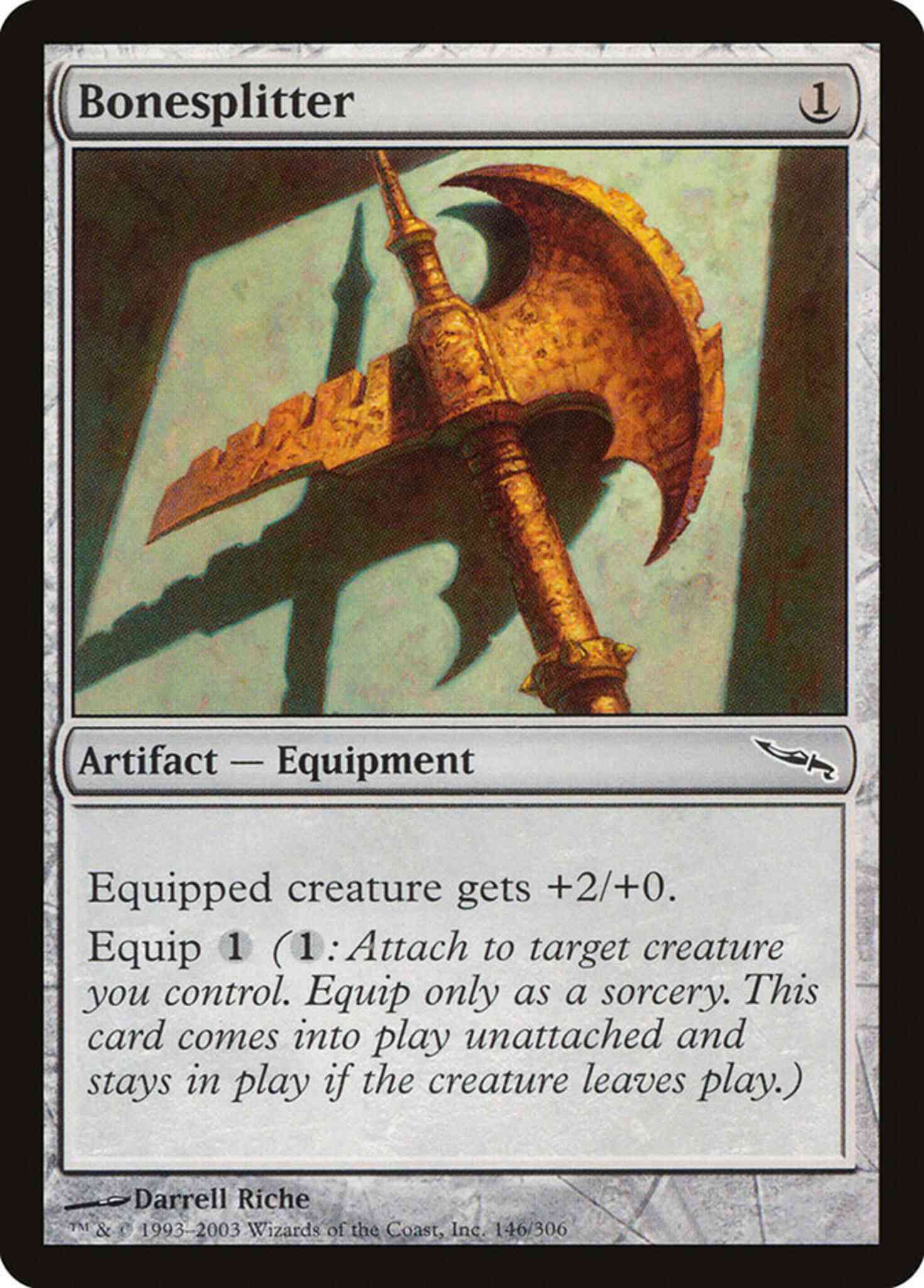 Bonesplitter 146 mirrodin – Magic Bonesplitter [146] [Mirrodin] [Non-Foil]
