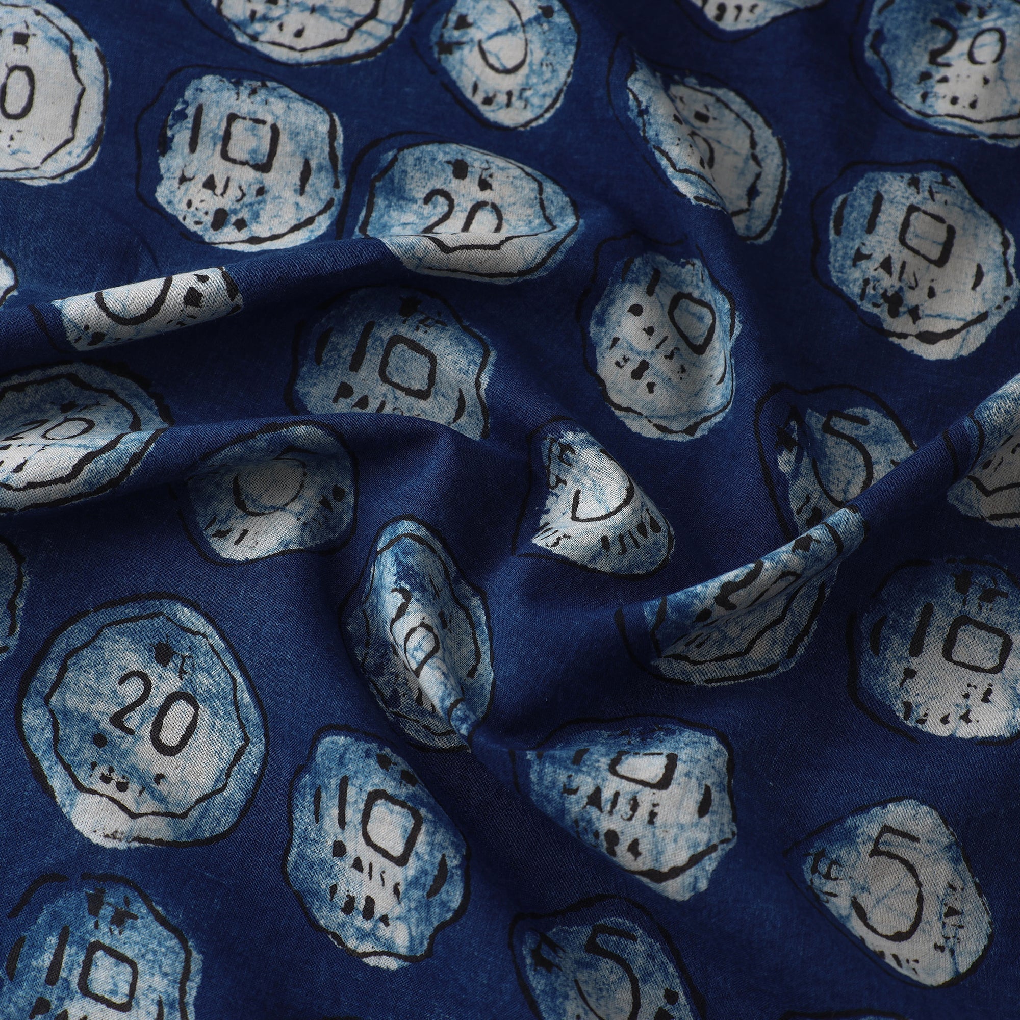 BINDAAS UNLIMITED Blue - Bindaas Block Printed Cotton Natural Dyed Fabric 07 - view 3