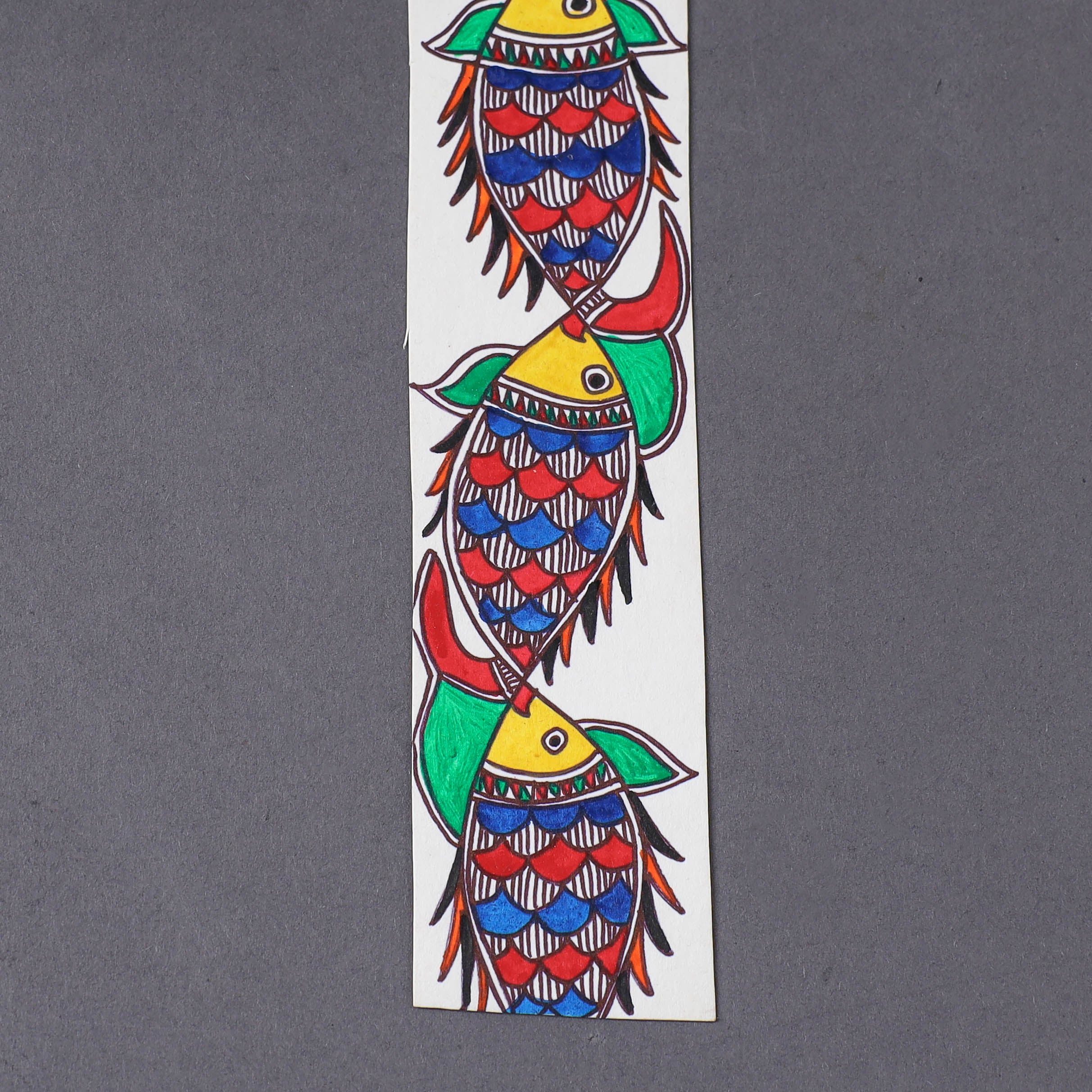 ITOKRI CRAFTS INITIATIVE Assorted - Madhubani Handpainted Bookmark (7.5 x 2 in) - view 2