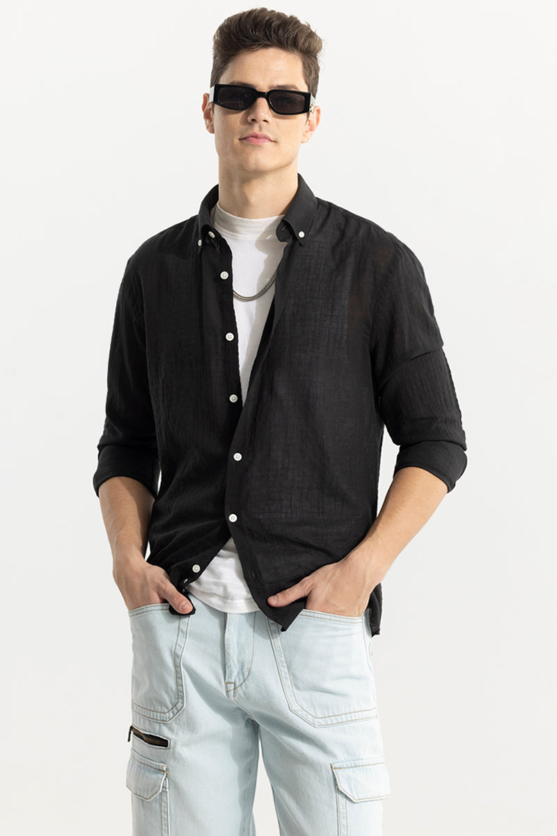 SNITCH Whiffy Black Shirt