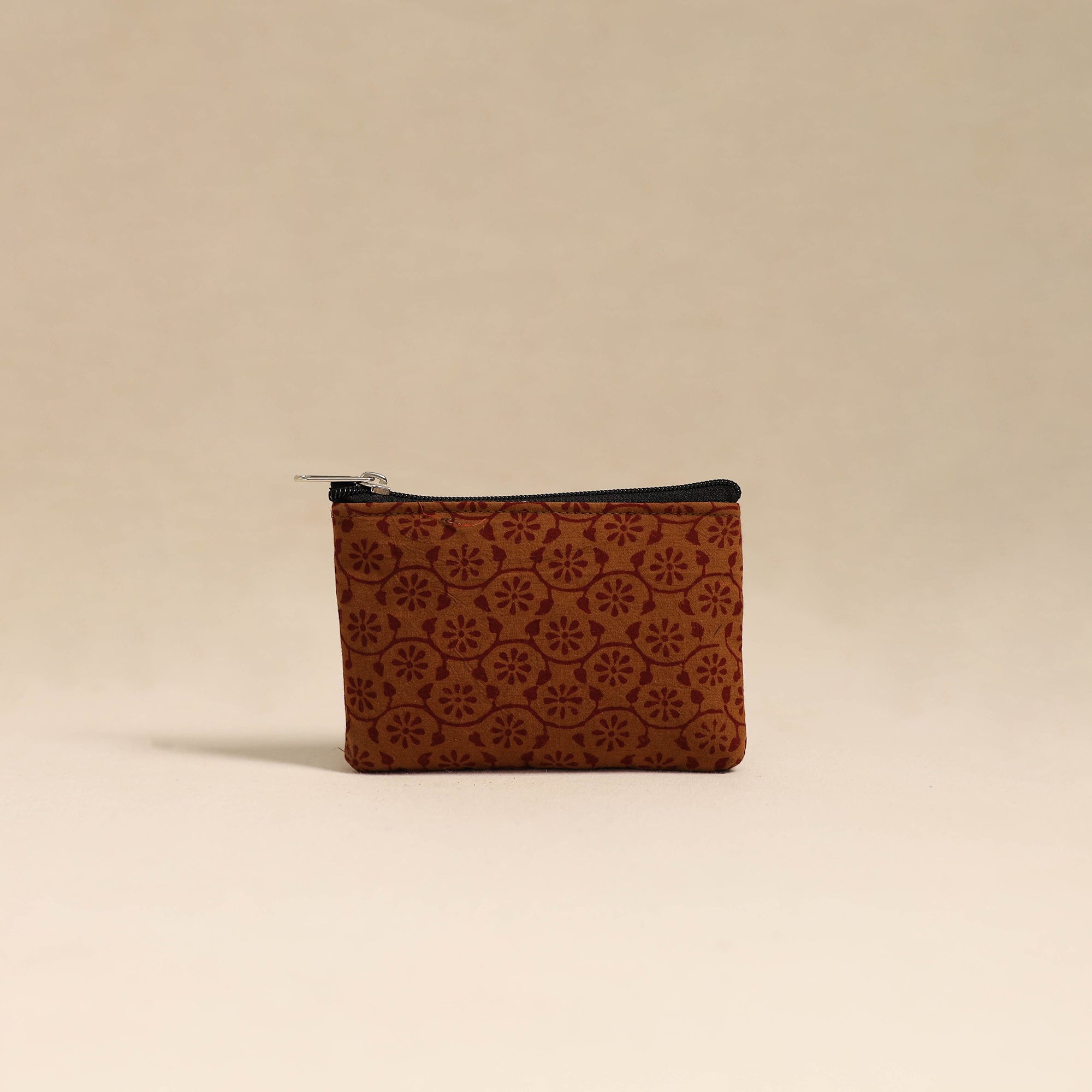 NOORI BAZAR Brown - Handmade Quilted Cotton Coin Pouch 63