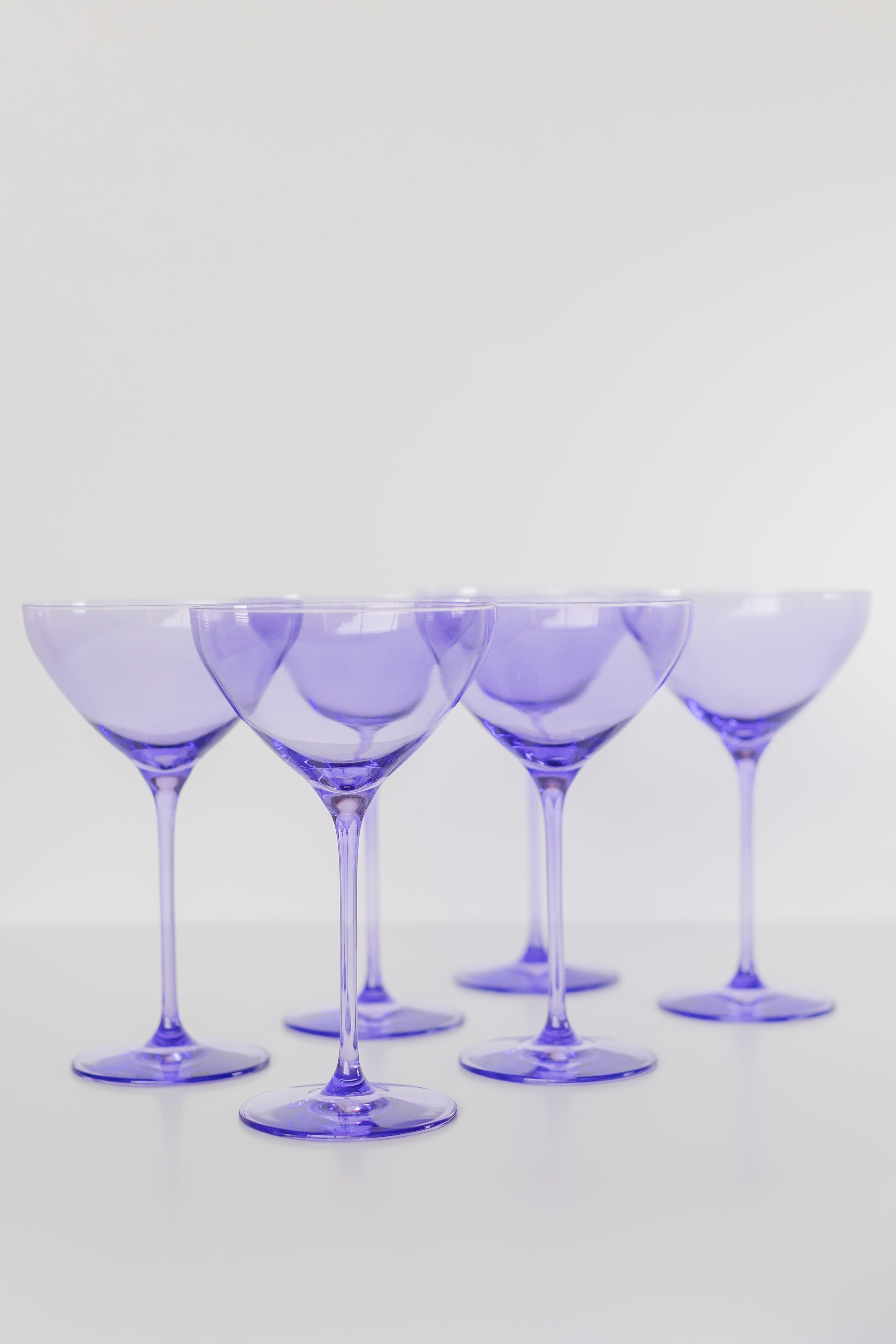 Estelle Colored Glass Estelle Colored Martini Glass - Set of 6 {Lavender}