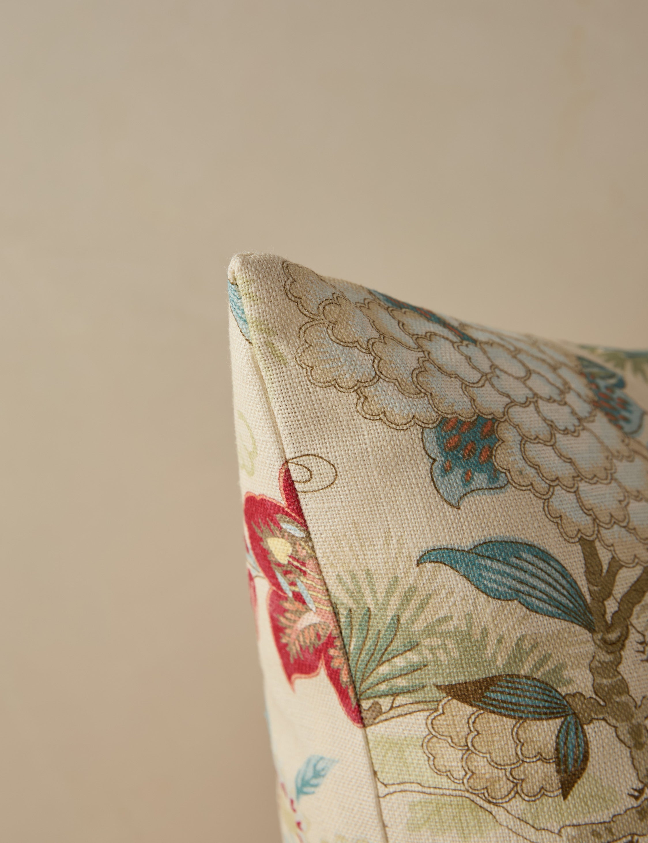 Lulu and Georgia Shenyang Print Linen Pillow by Scalamandre - view 7
