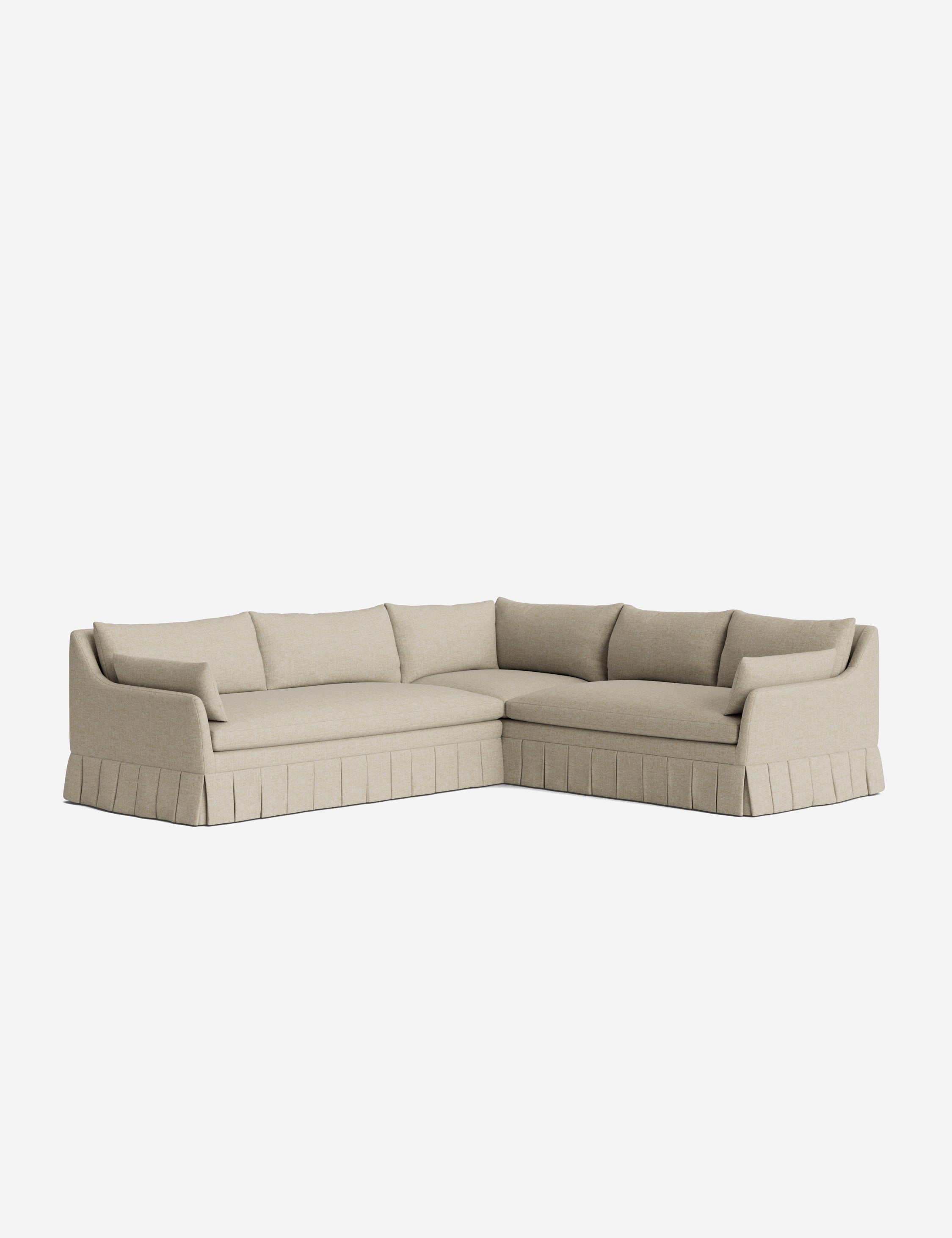 Lulu and Georgia Portola Luxe Depth Pleated Corner Sectional Sofa - view 32