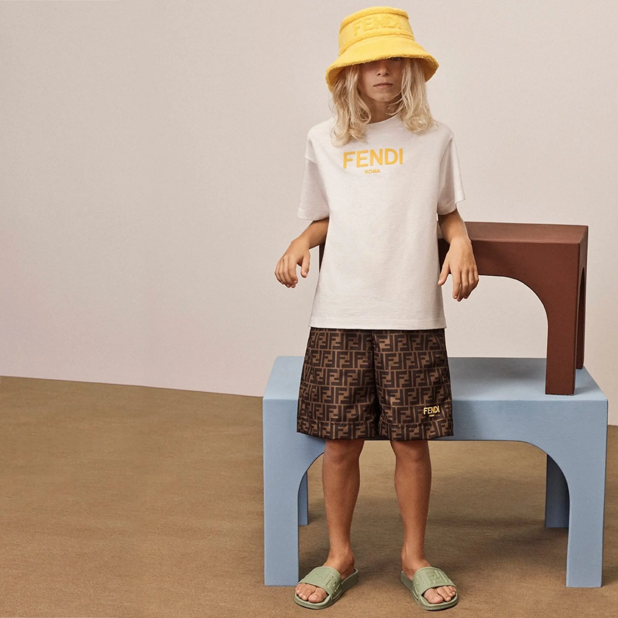 Fendi Logo Kids White T Shirt - view 3