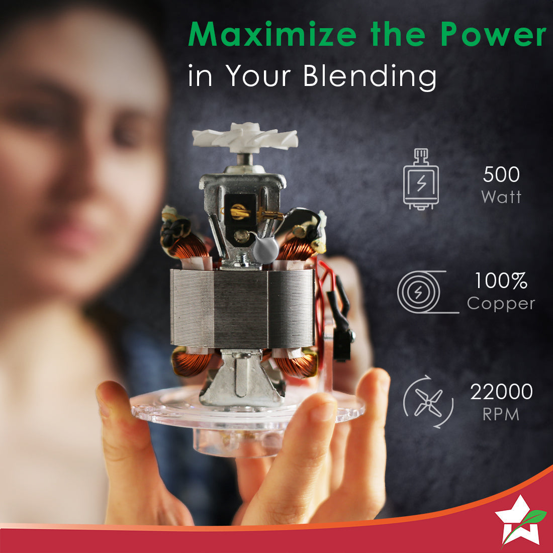Nutri-blend Activ Mixer Grinder Blender, Smoothie by blacktree - view 3